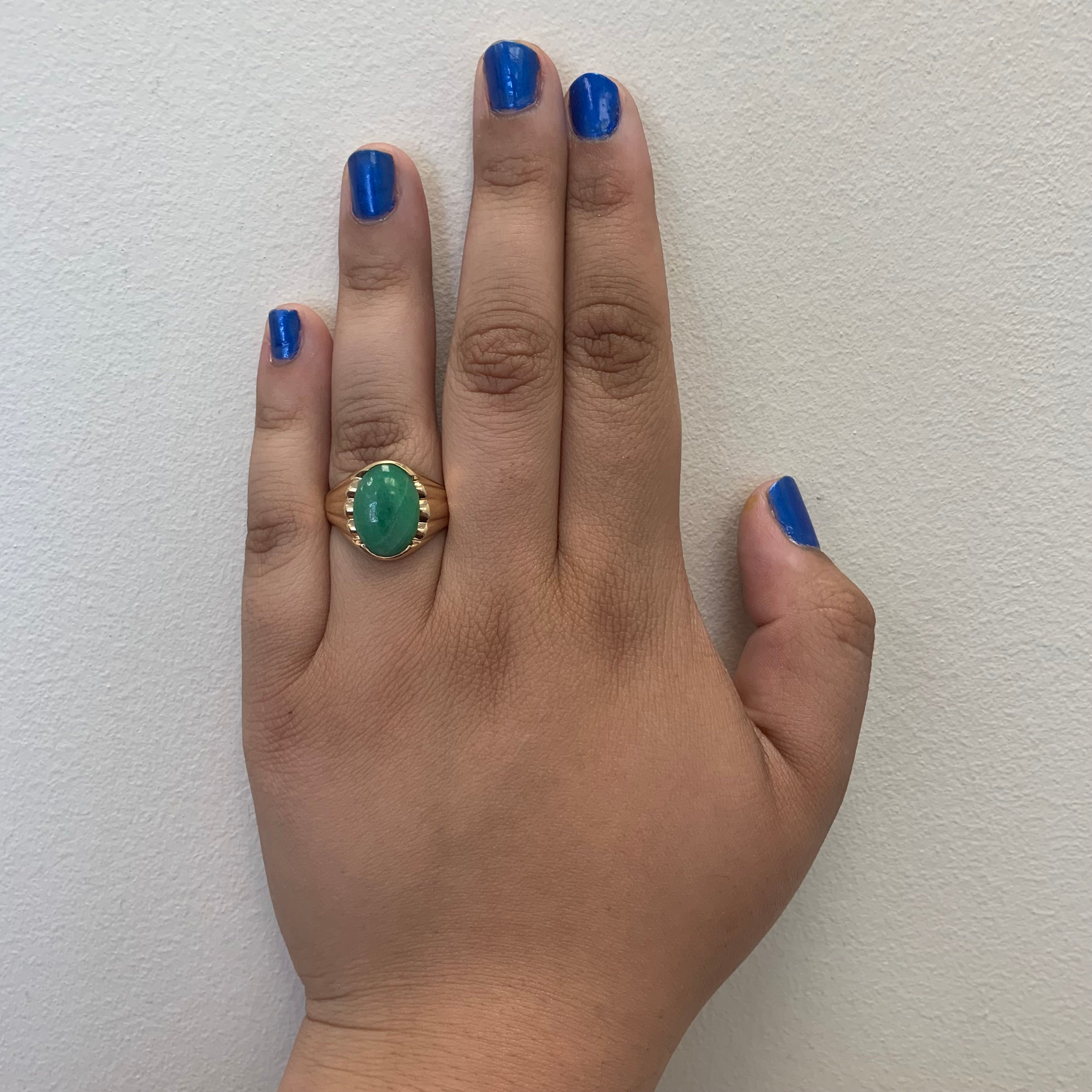 Jade Cocktail Ring | 4.00ct | SZ 9.75 |