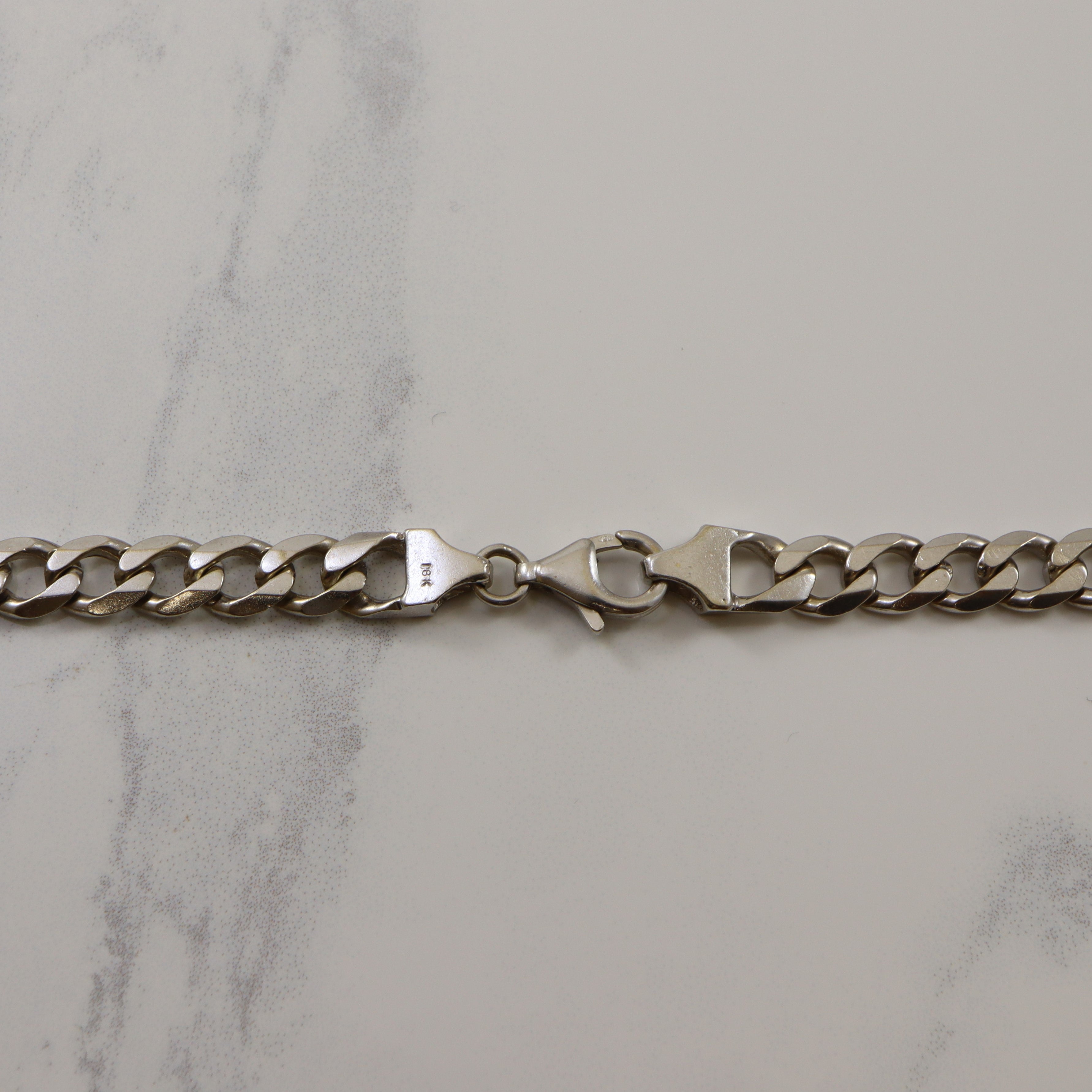 18k White Gold Curb Chain | 24" |