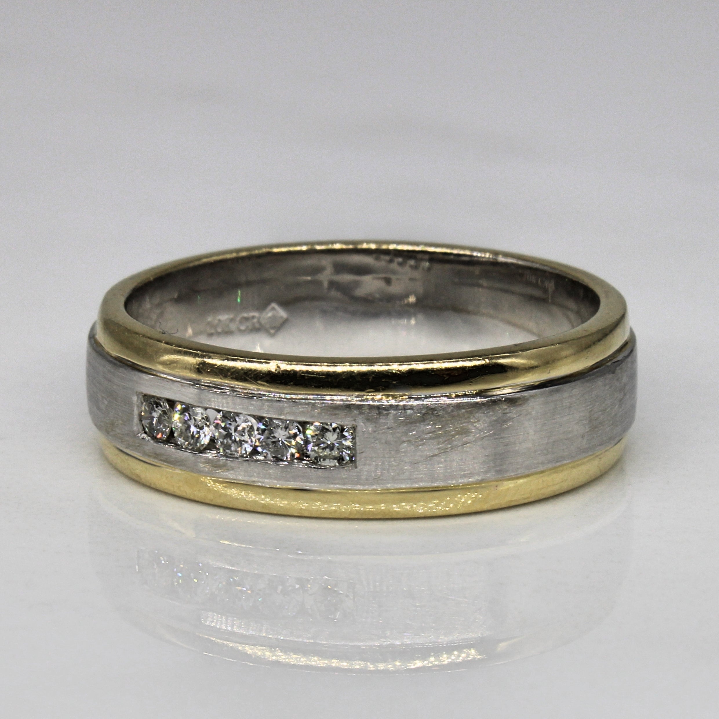 Channel Set Two Tone Diamond Band | 0.20ctw | SZ 10 |