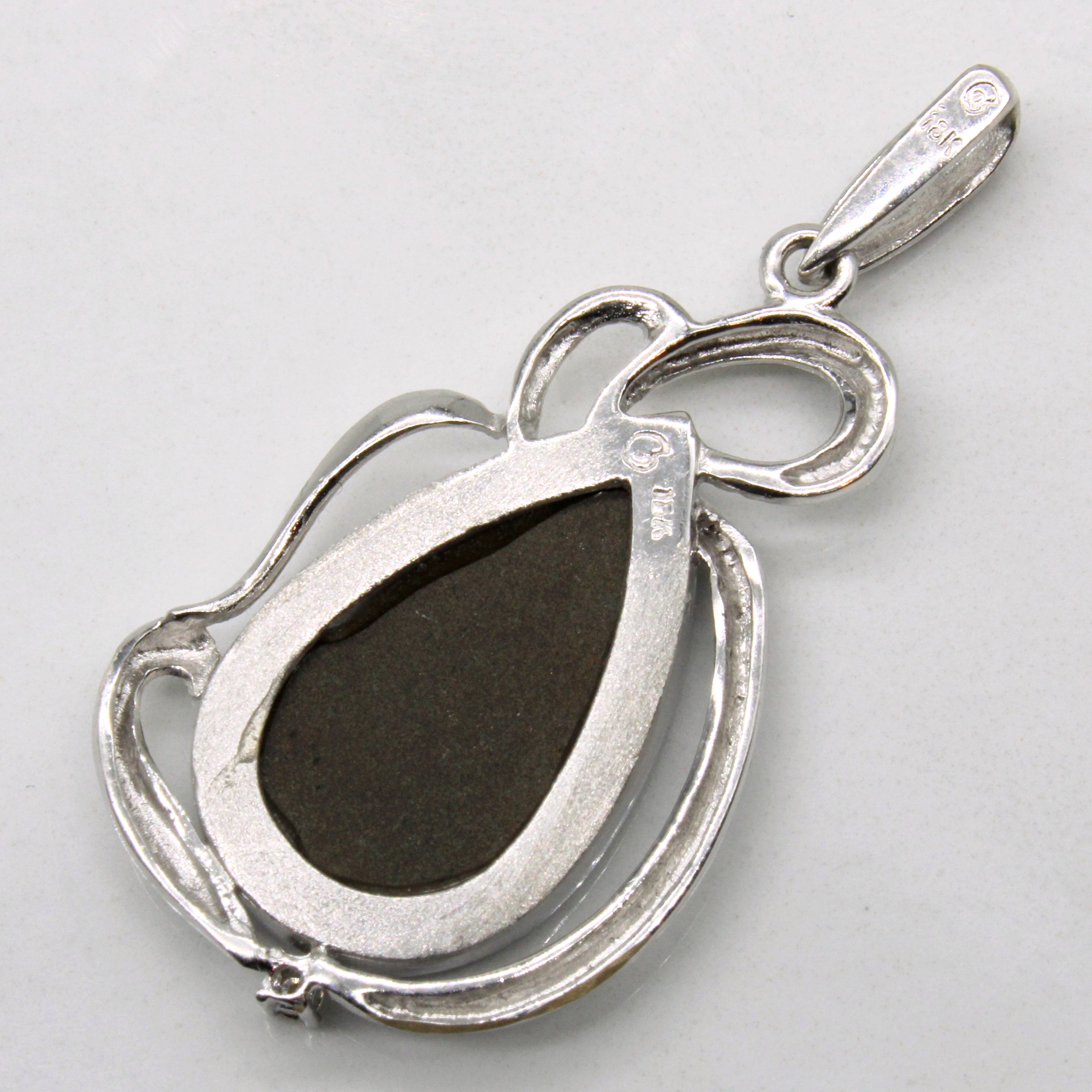 Ammolite & Diamond Pendant | 3.70ct, 0.01ct |