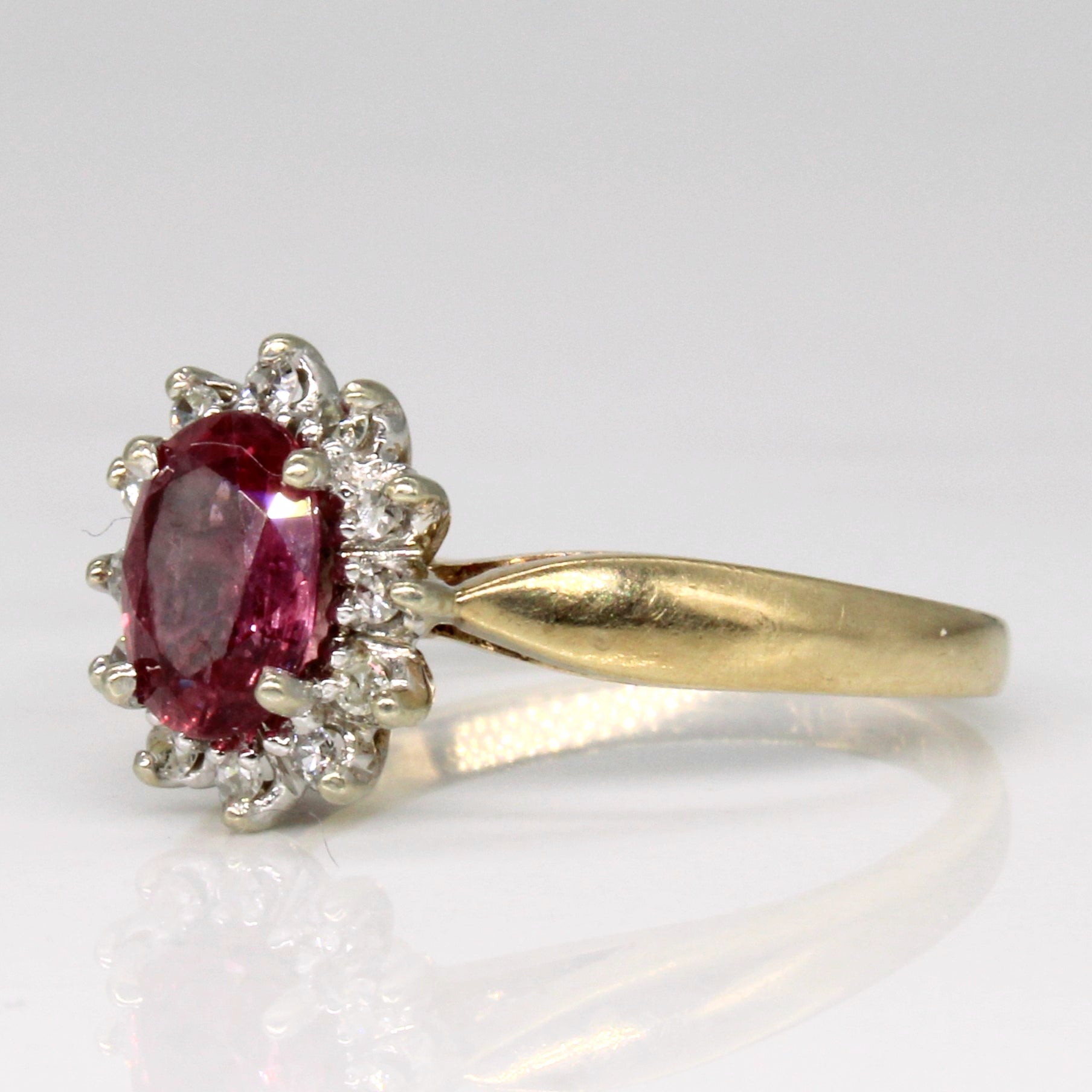 Pink Sapphire & Diamond Cocktail Ring | 0.90ct, 0.12ctw | SZ 6.25 |
