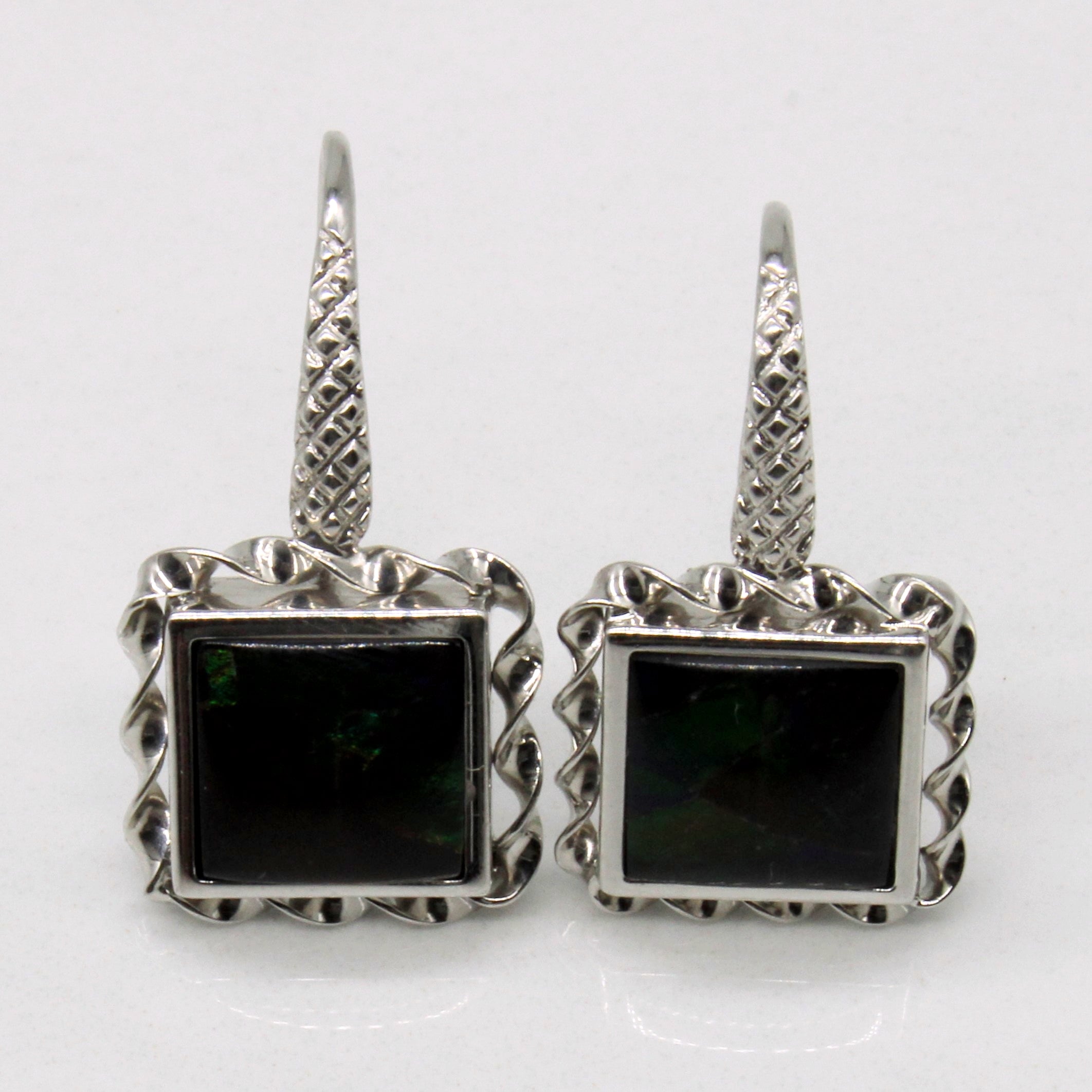 Ammolite Square Earrings | 2.00ctw |