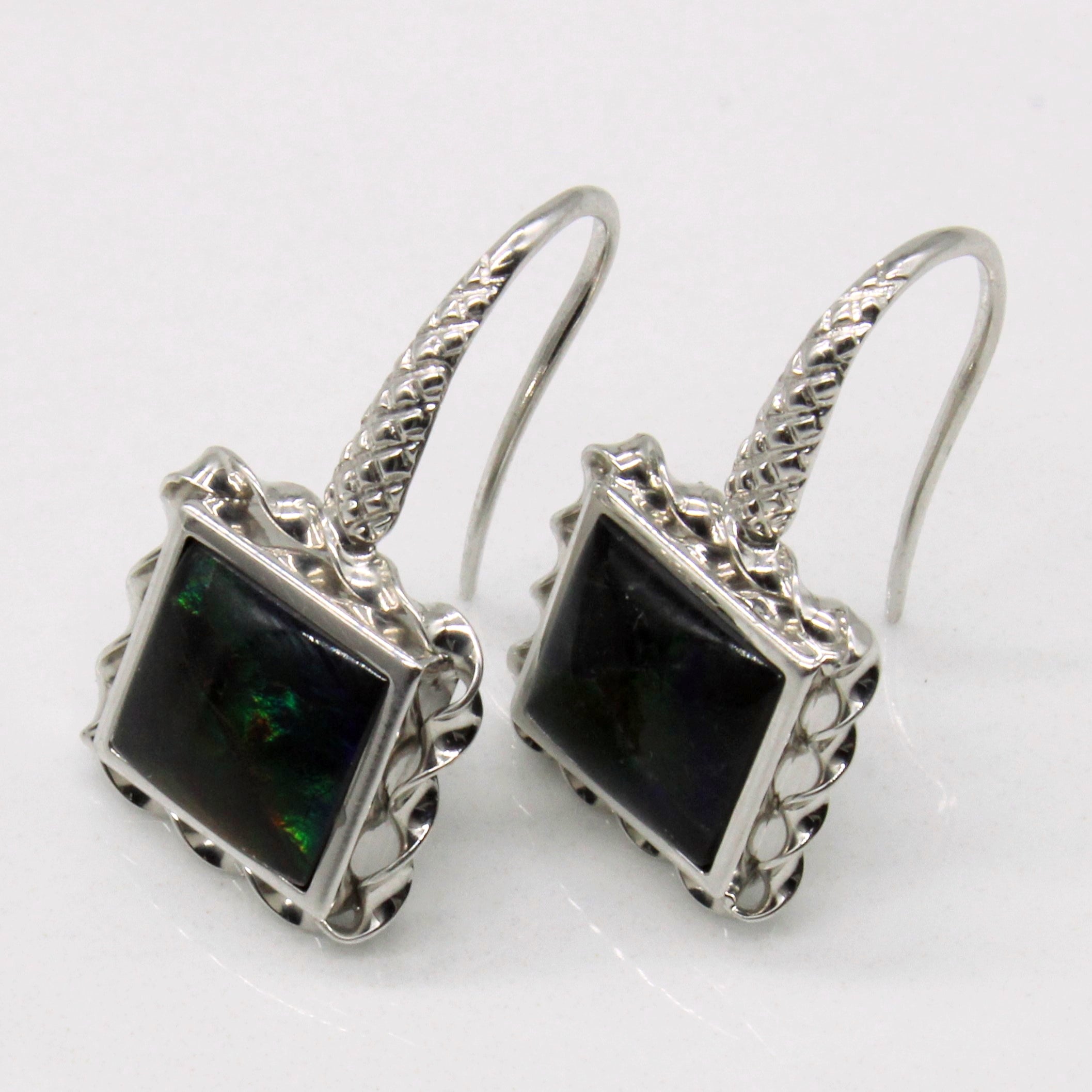 Ammolite Square Earrings | 2.00ctw |