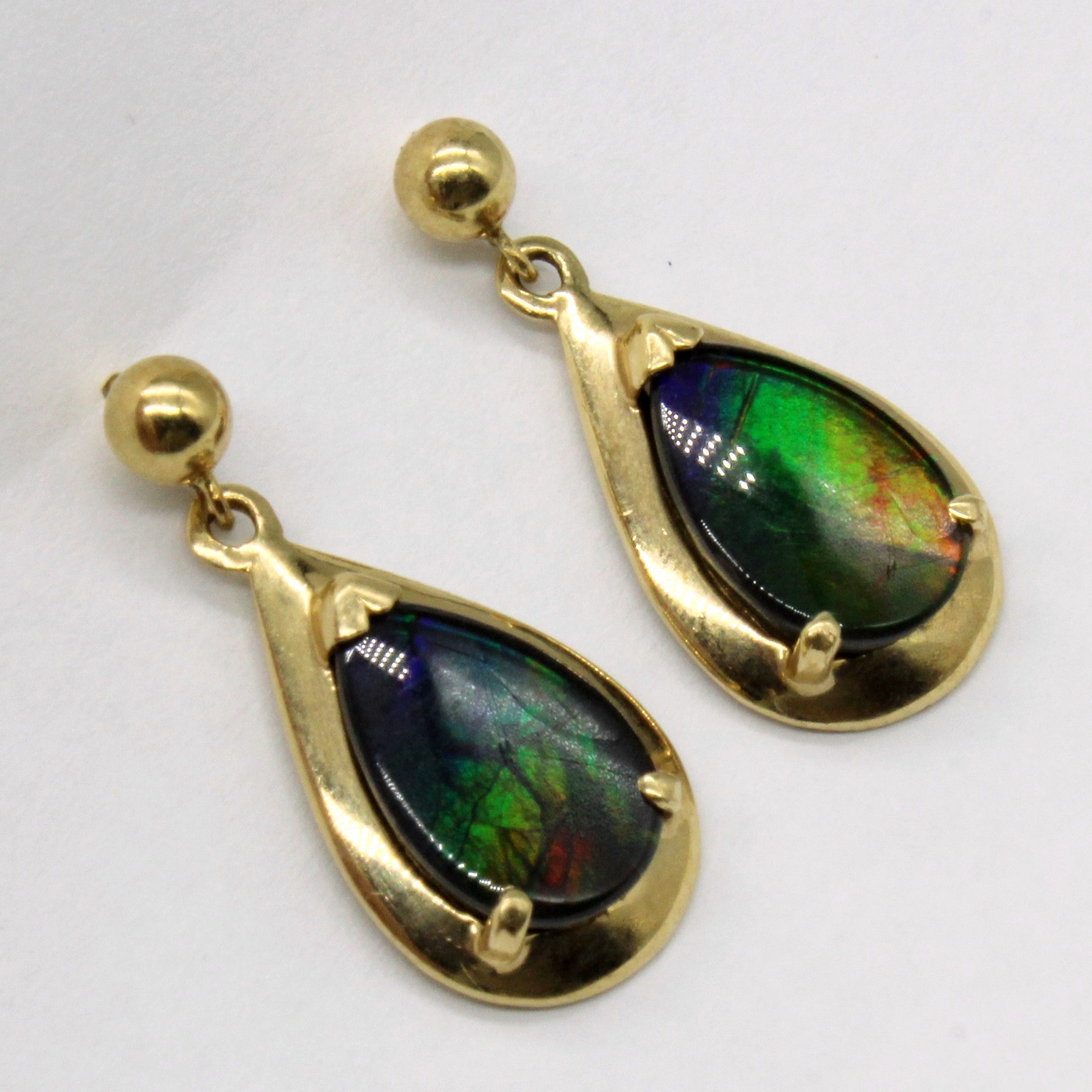 Ammolite Drop Earrings | 2.70ctw |