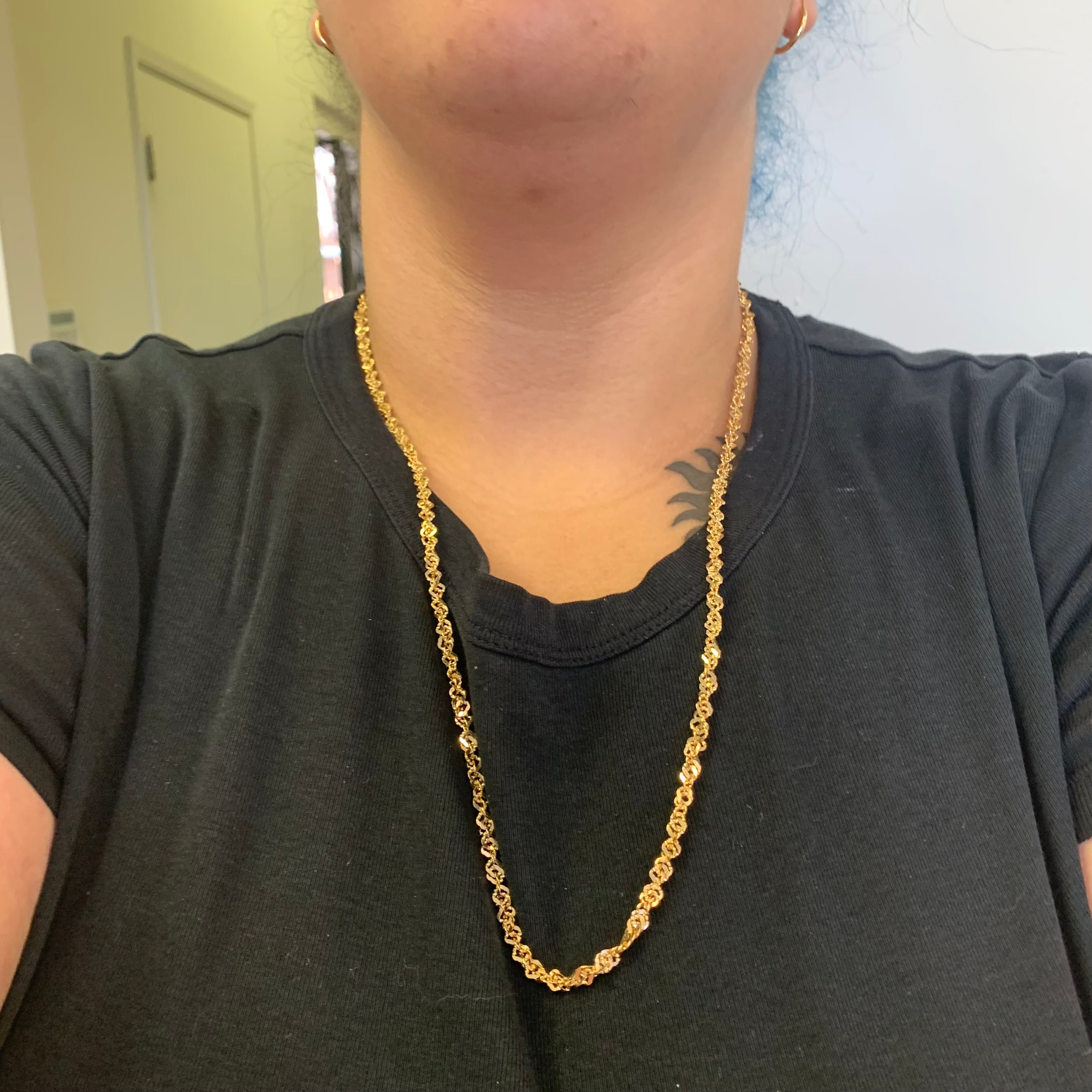 18k Yellow Gold Sparkle Chain | 26" |