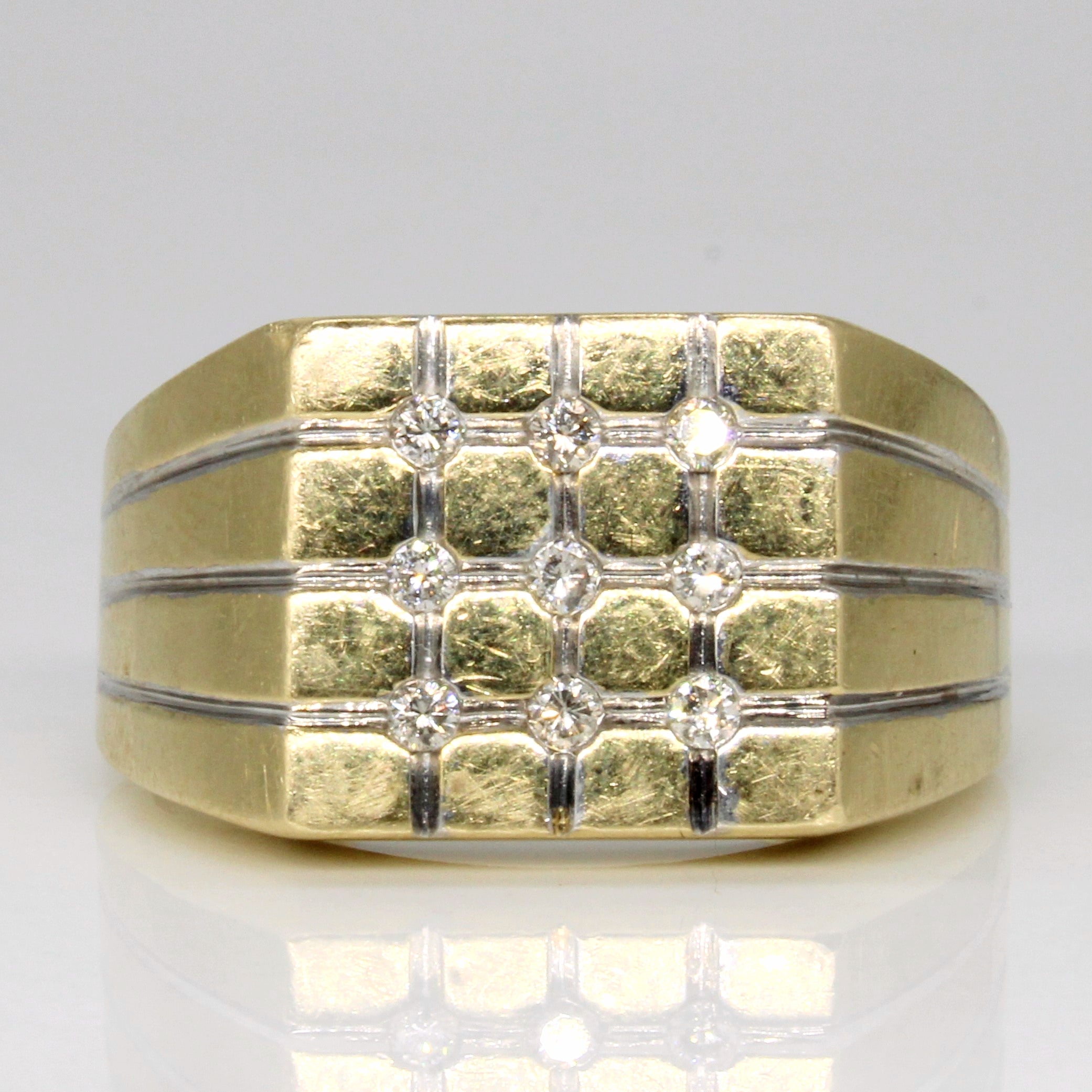 Diamond Grid Ring | 0.14ctw | SZ 9.75 |