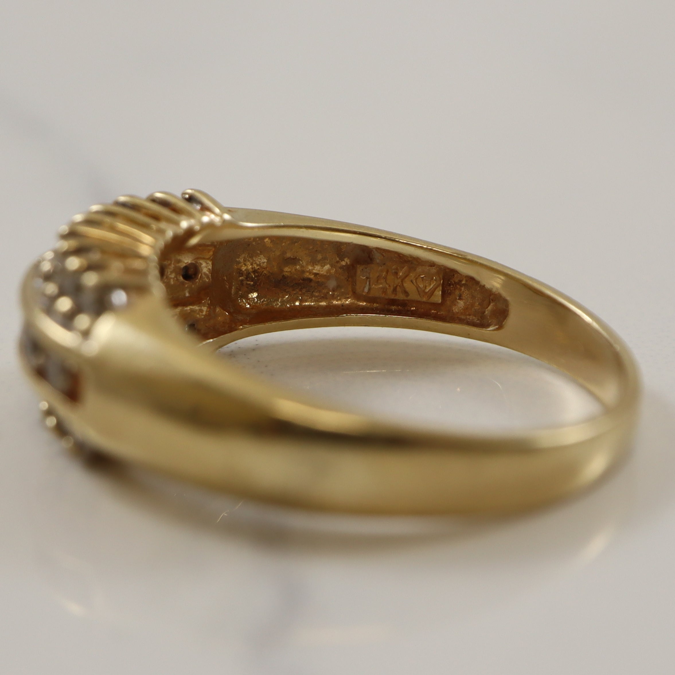 Triple Row Diamond Ring | 0.50ctw | SZ 6.5 |