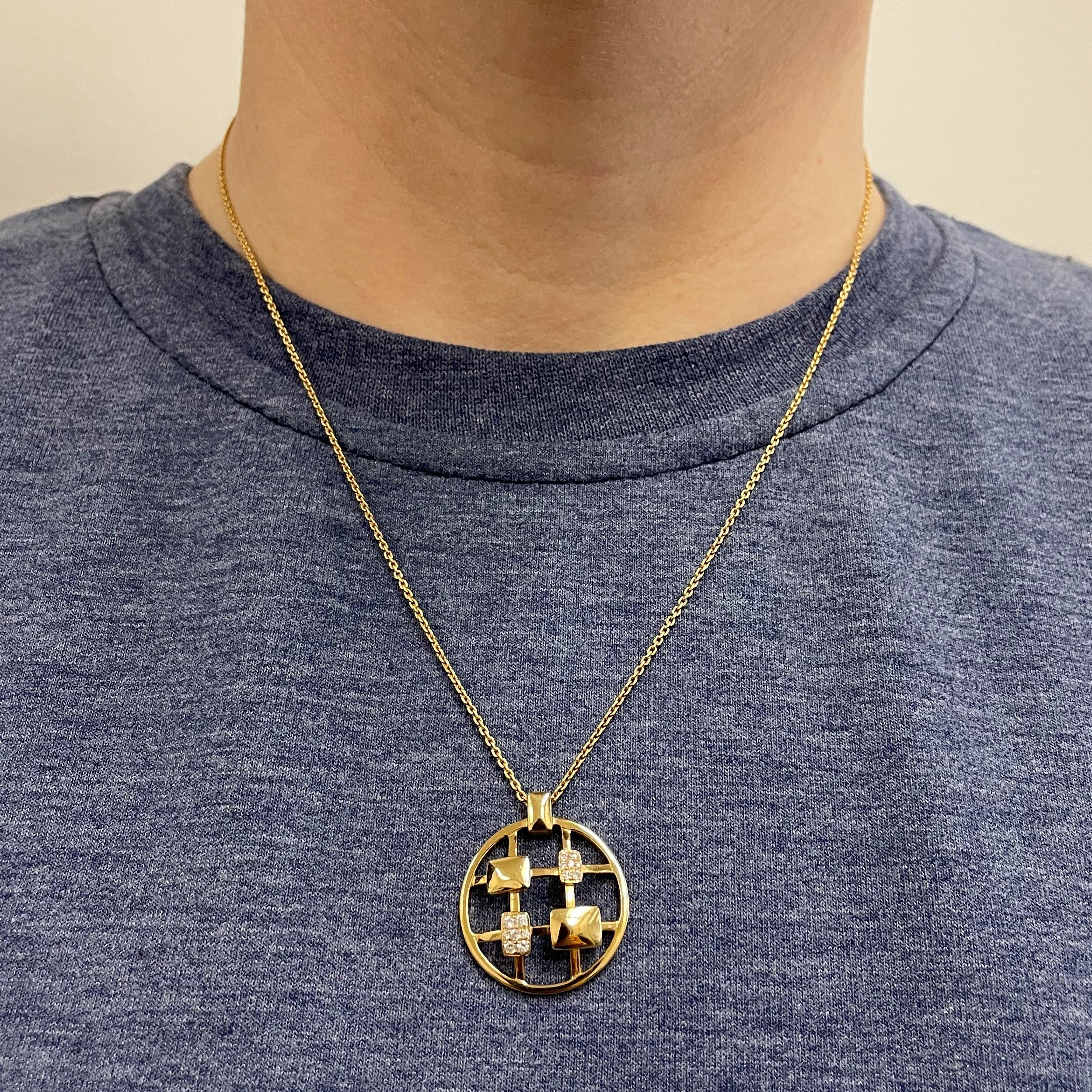 Textured Diamond Necklace & Earring Set | 0.24ctw | 18" |