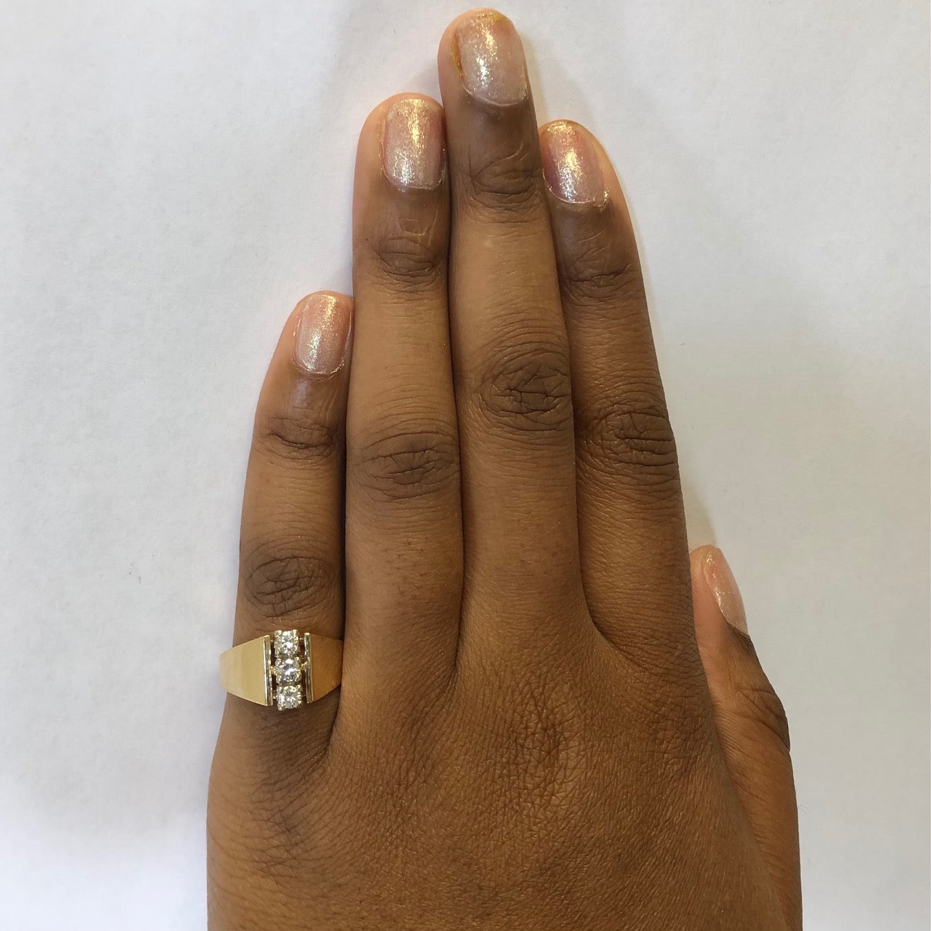 Vertical Three Stone Diamond Ring | 0.36ctw | SZ 6 |