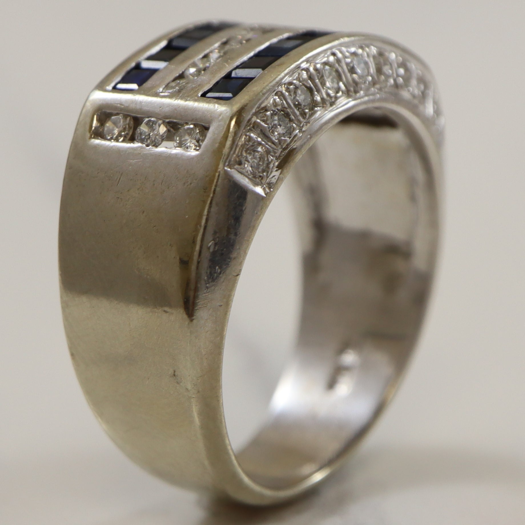 Sapphire & Diamond Band | 1.00ctw, 0.50ctw | SZ 7.75 |