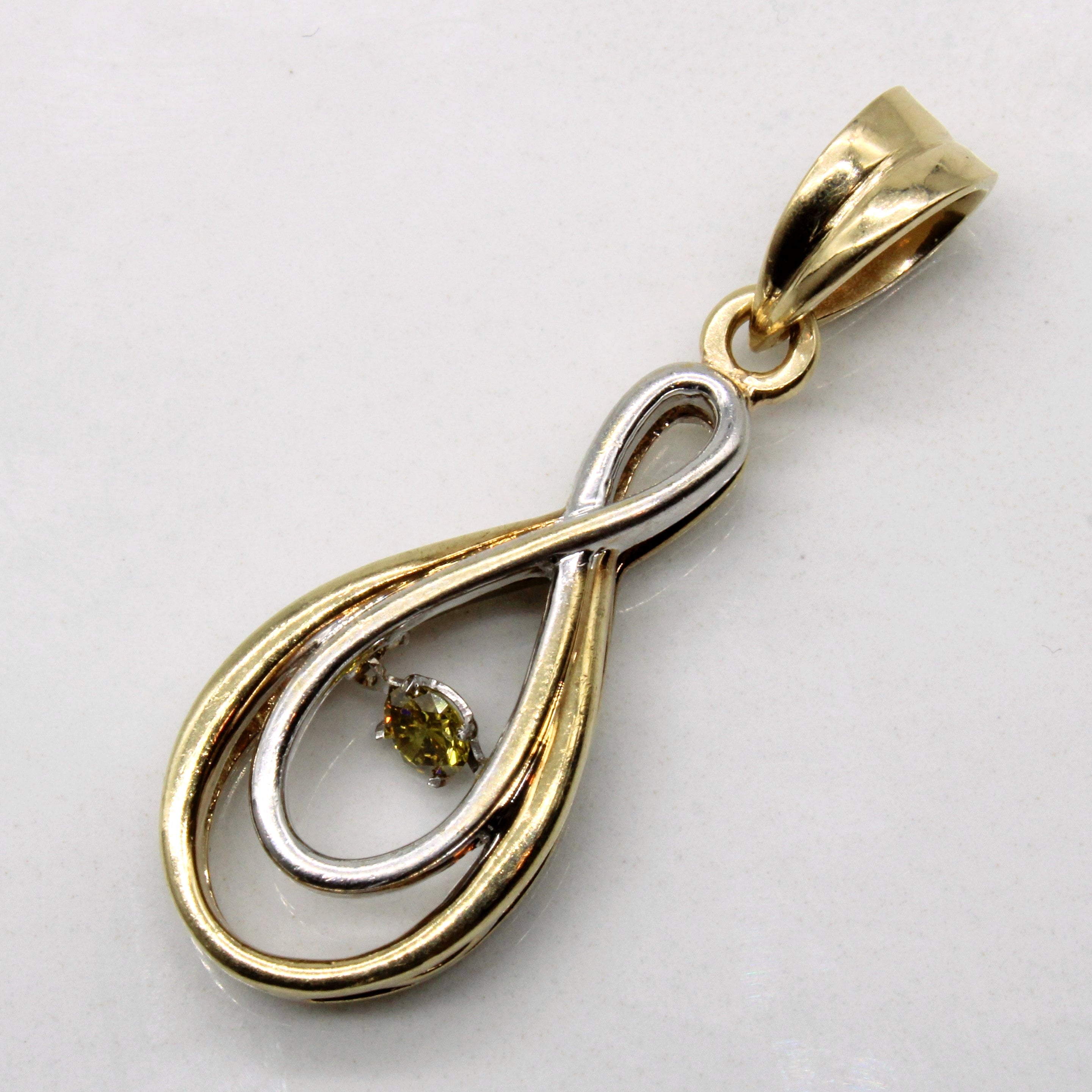 Floating Yellow Diamond Pendant | 0.10ct |