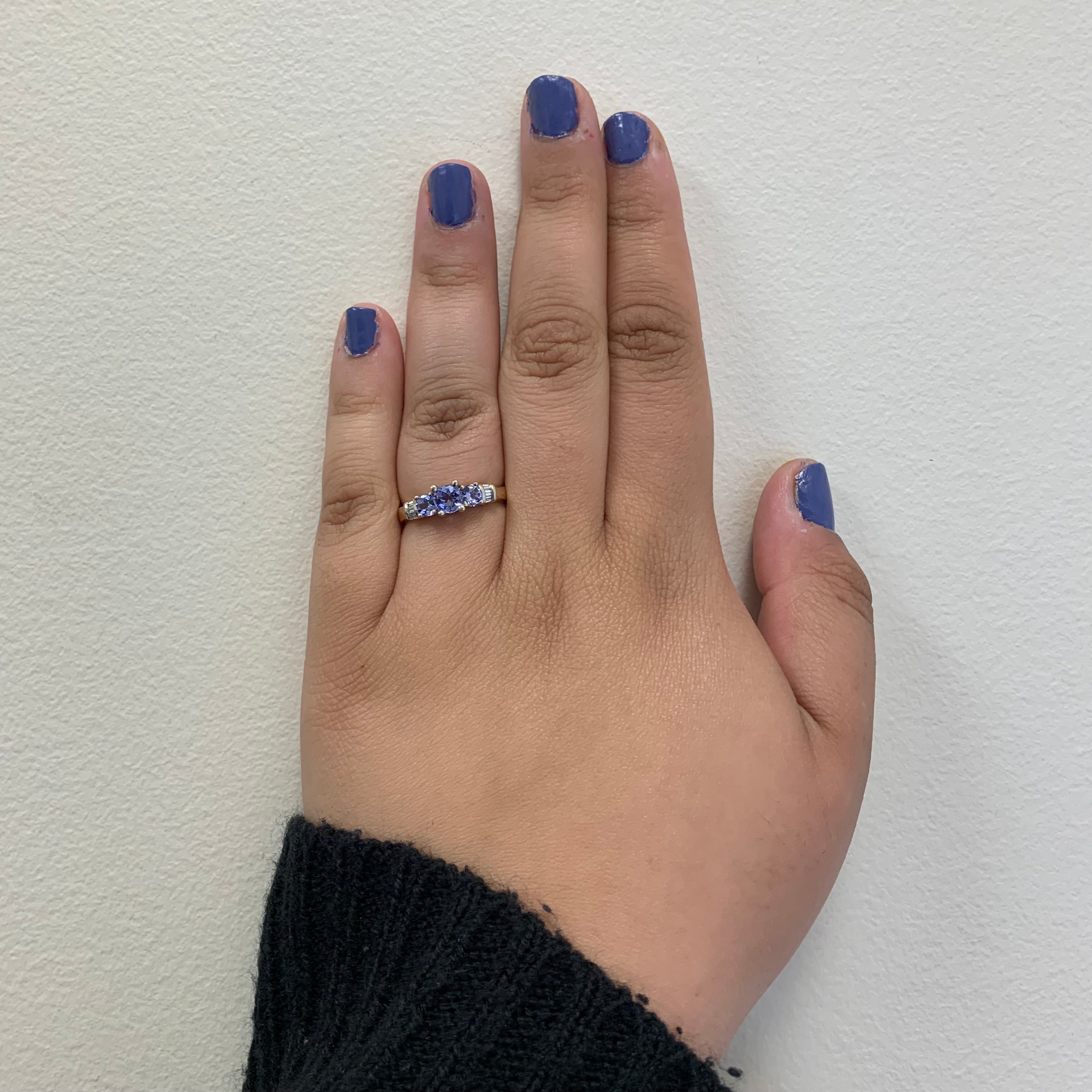 Tanzanite & Diamond Ring | 0.90ctw, 0.07ctw | SZ 8 |