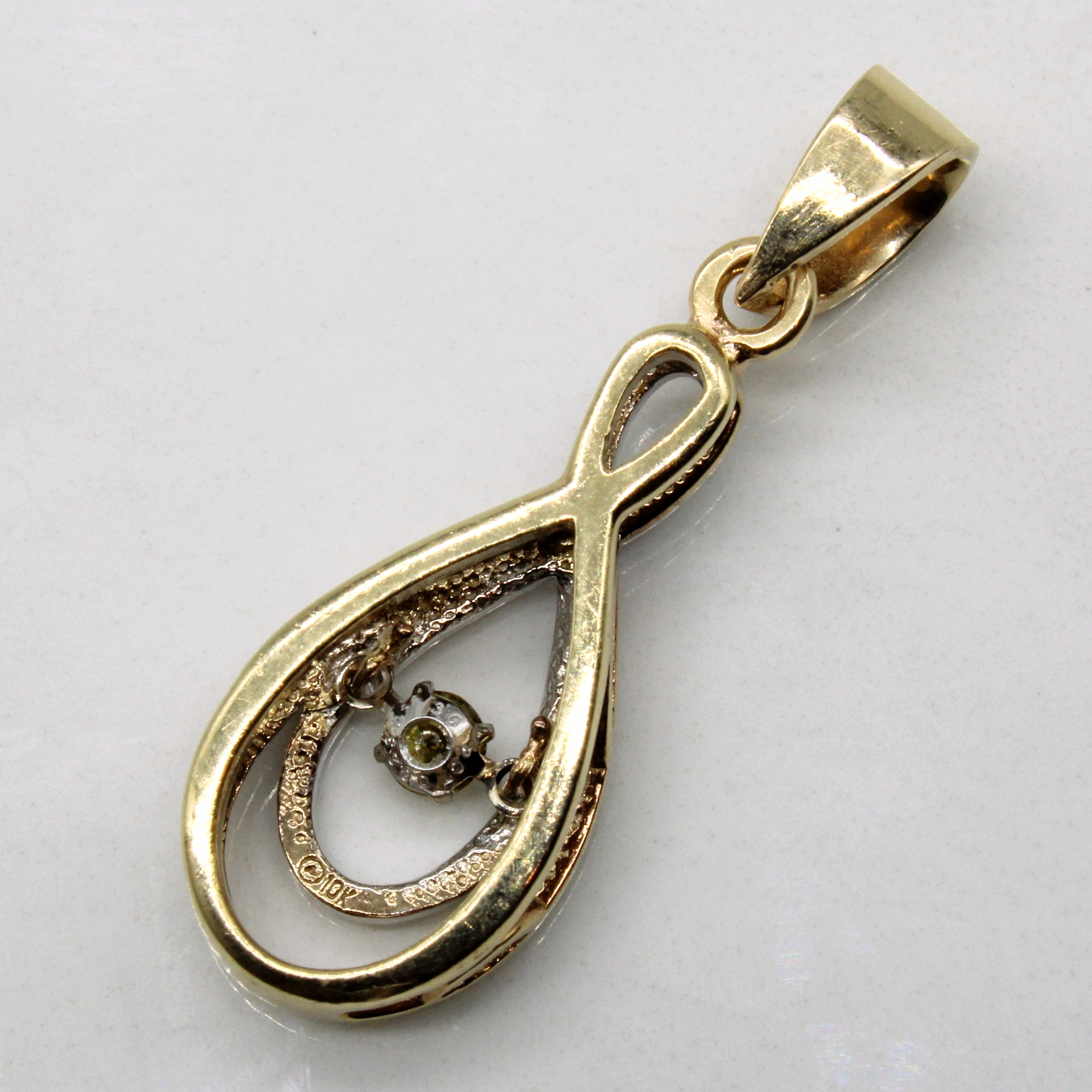 Floating Yellow Diamond Pendant | 0.10ct |