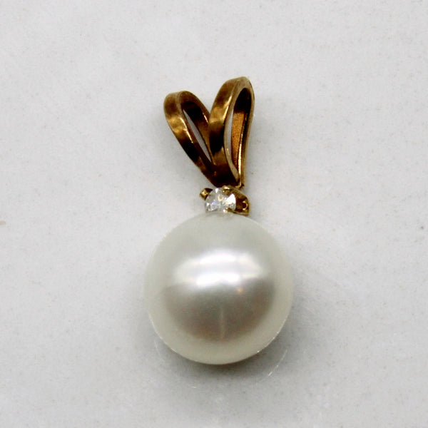 Pearl & Diamond Pendant | 0.01ct |