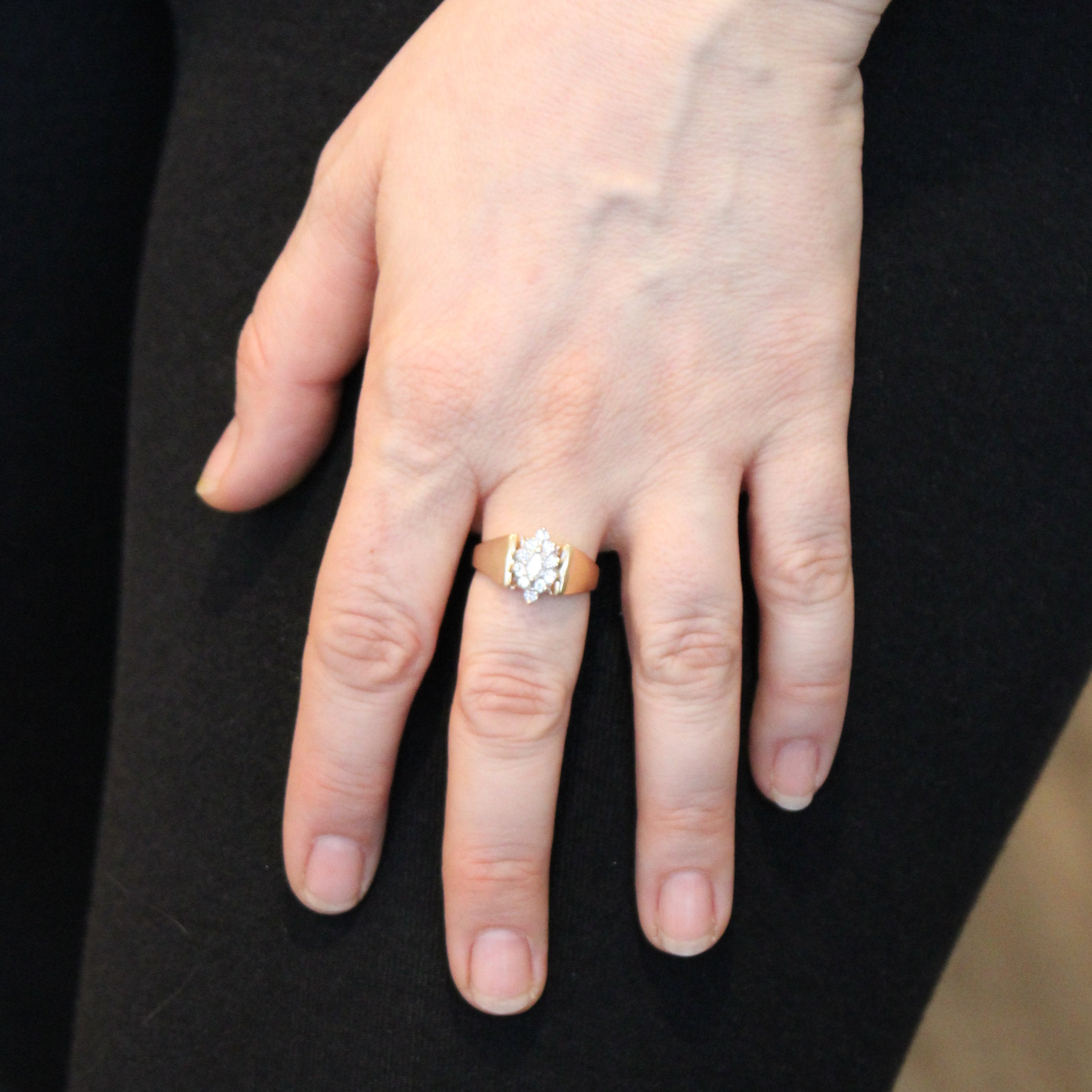 Marquise Diamond Halo Ring | 0.43ctw | SZ 8 |