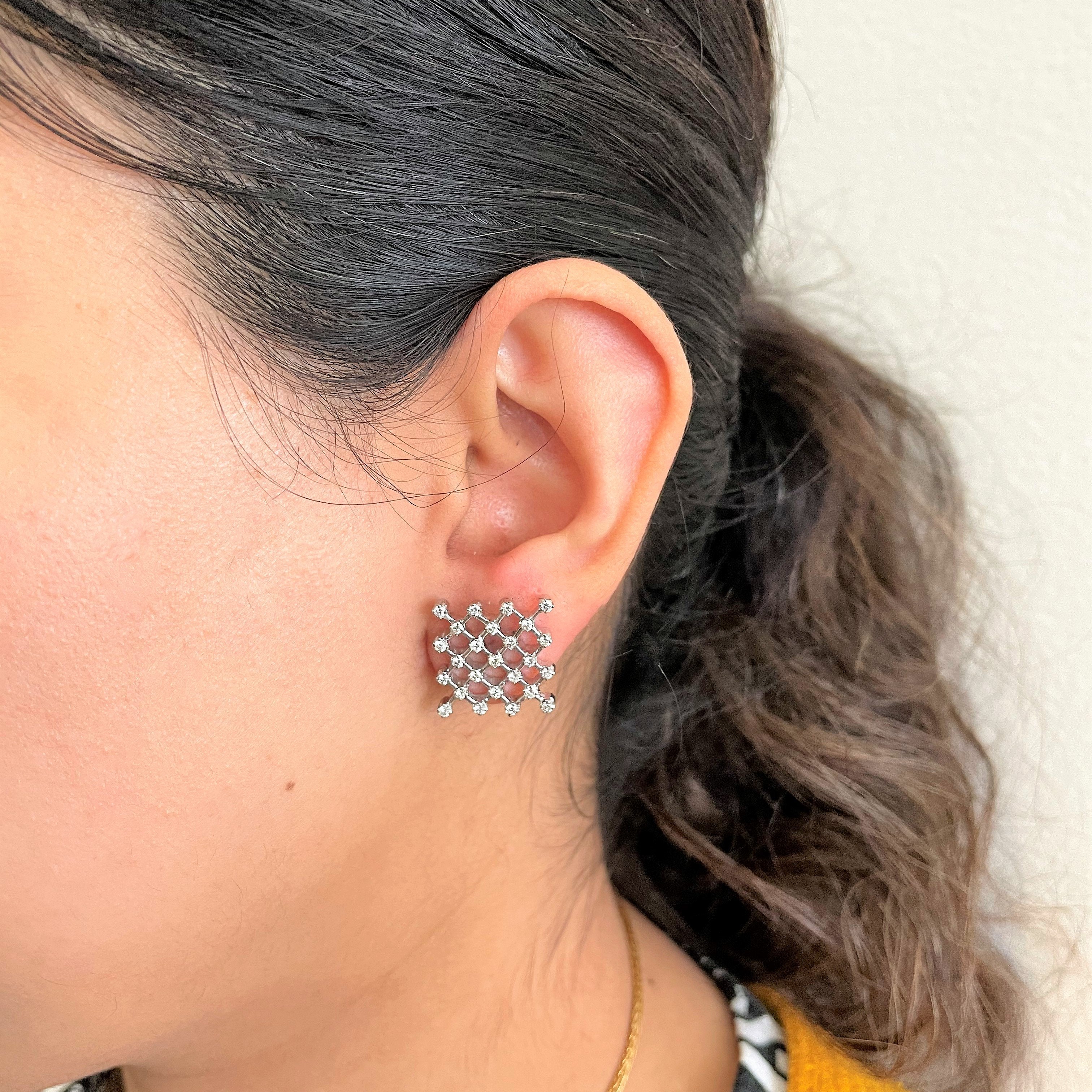 Diamond Lattice Pendant & Earrings Set | 1.50ctw |