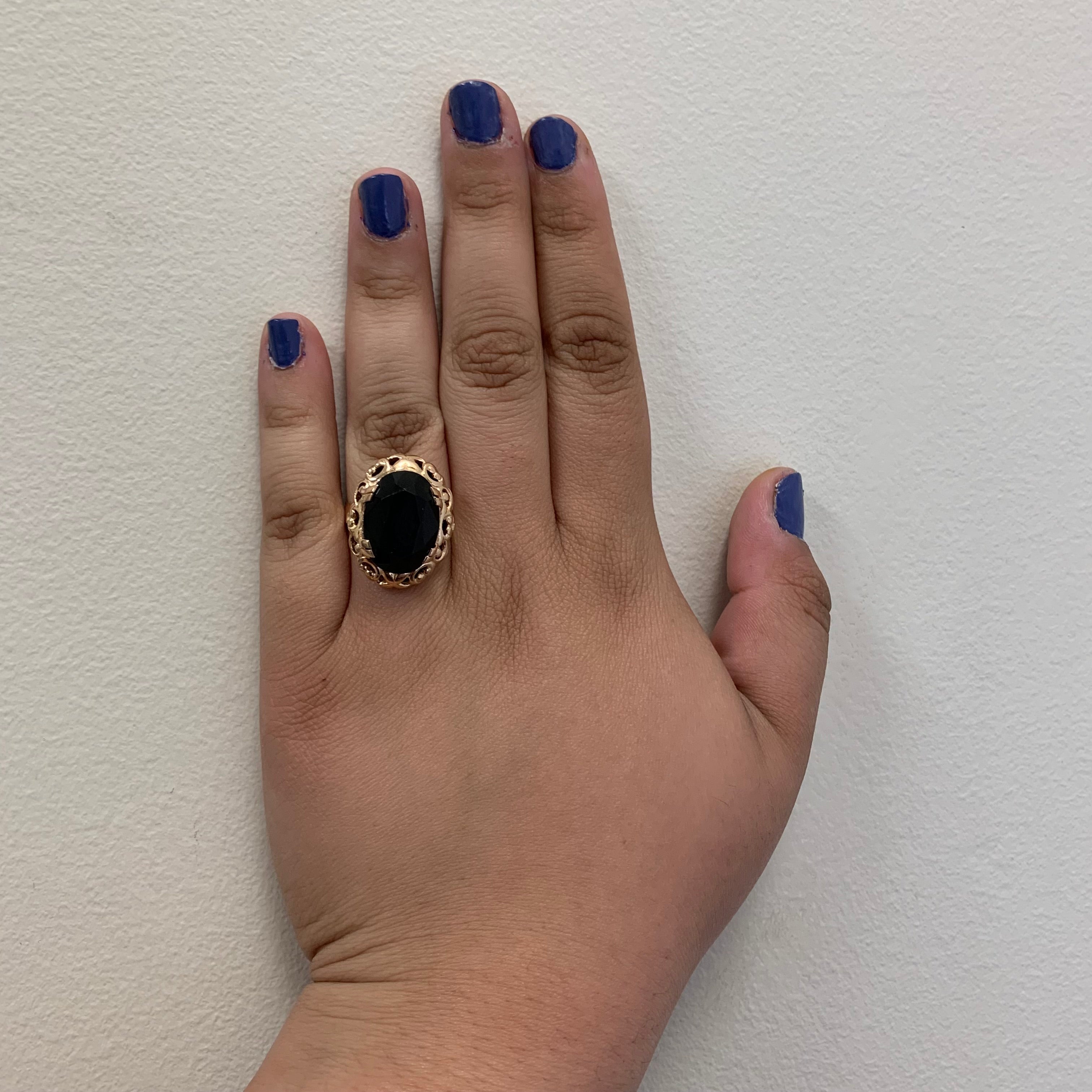 Smoky Quartz Cocktail Ring | 13.00ct | SZ 10.5 |