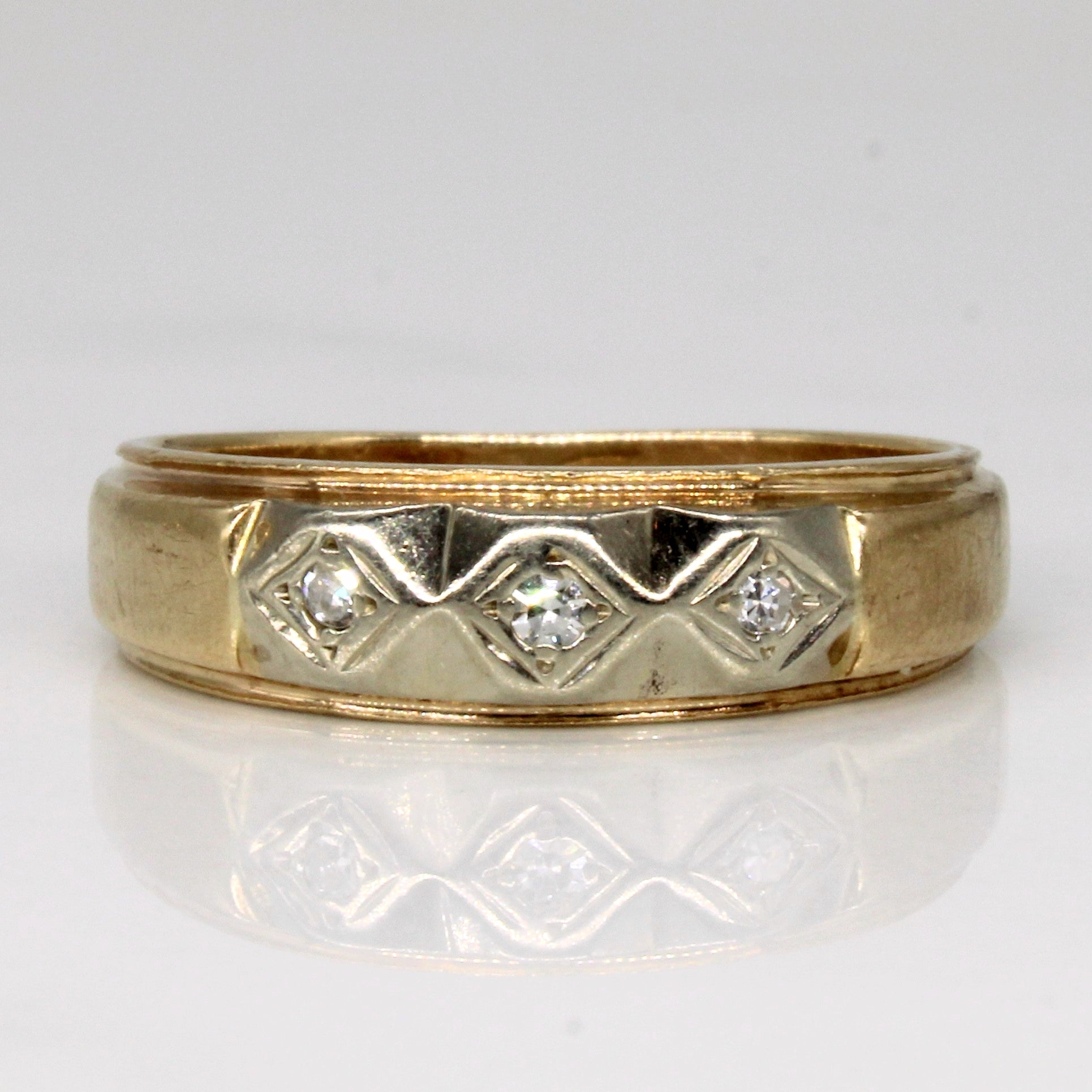 Three Stone Diamond Ring | 0.05ctw | SZ 8.5 |