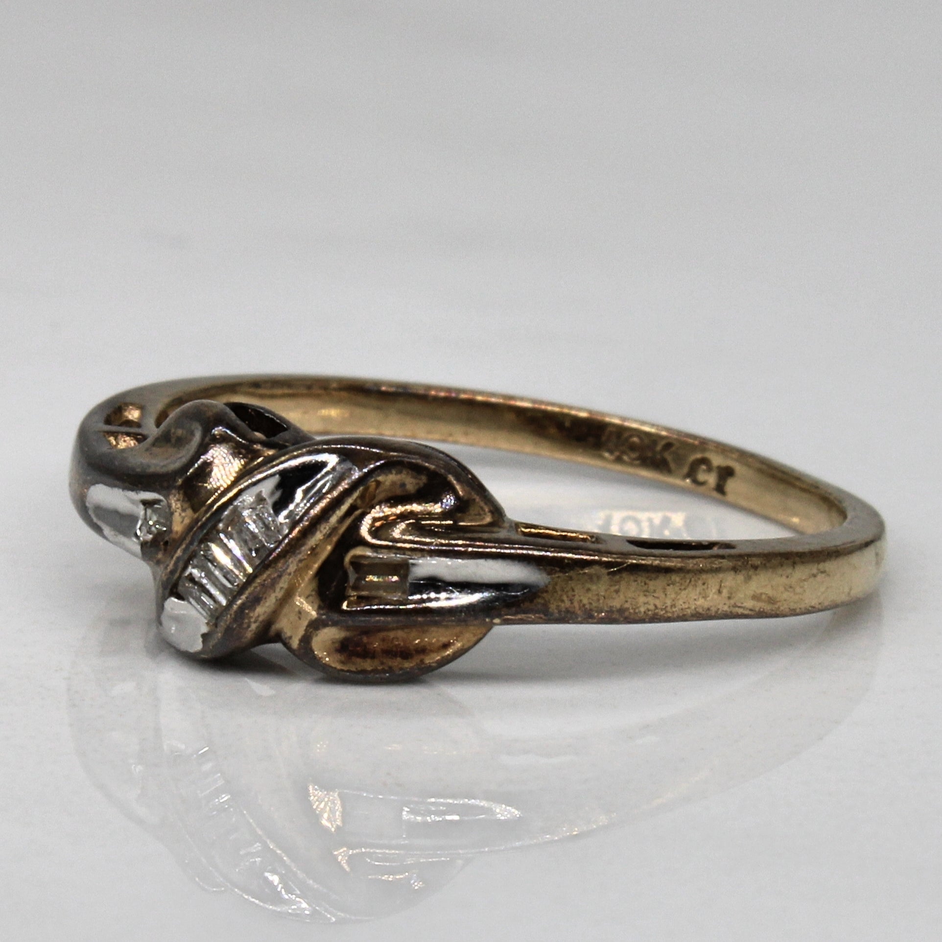 Diamond Love Knot Ring | 0.04ctw | SZ 7.25 |