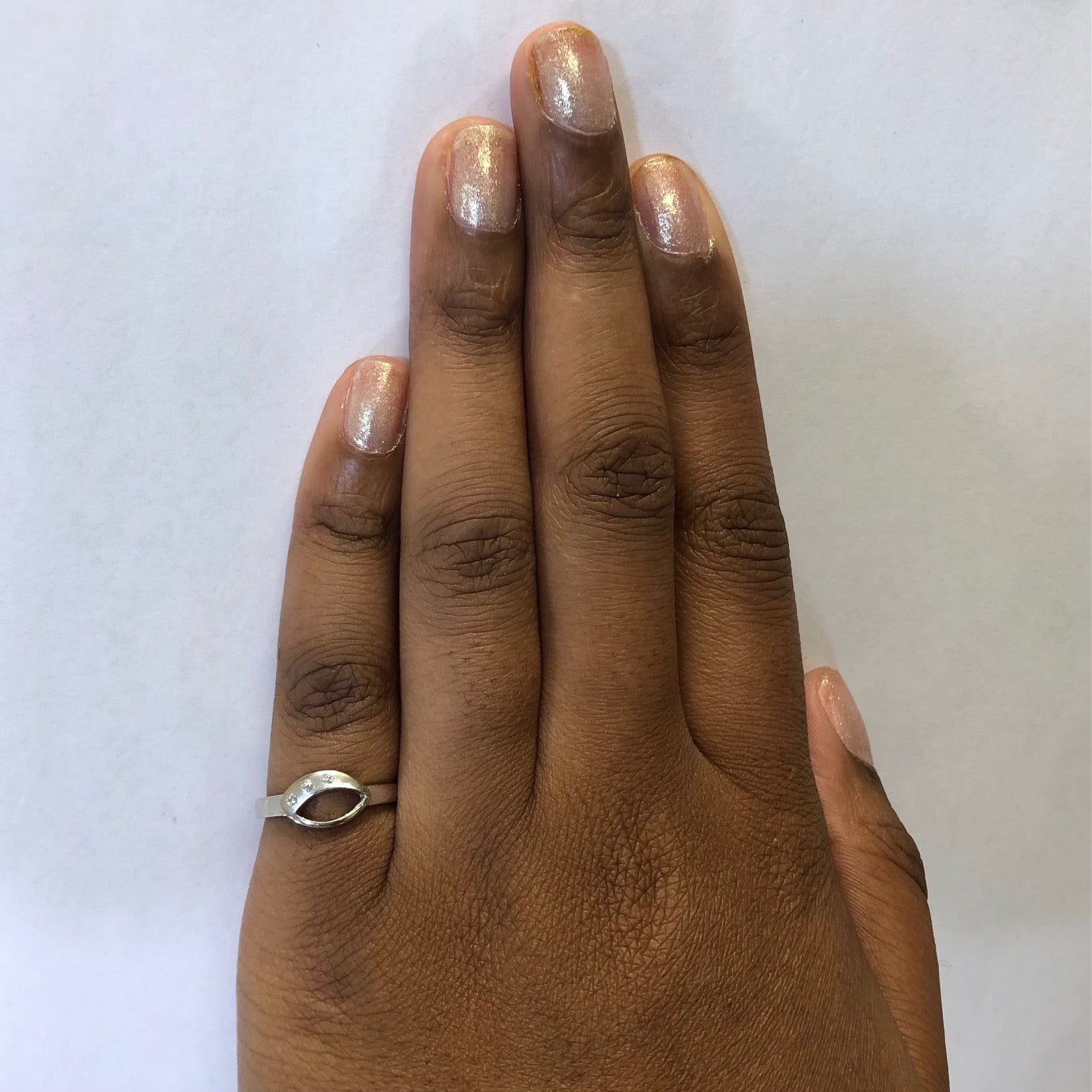 Diamond Open Work Ring | 0.03ctw | SZ 7.25 |