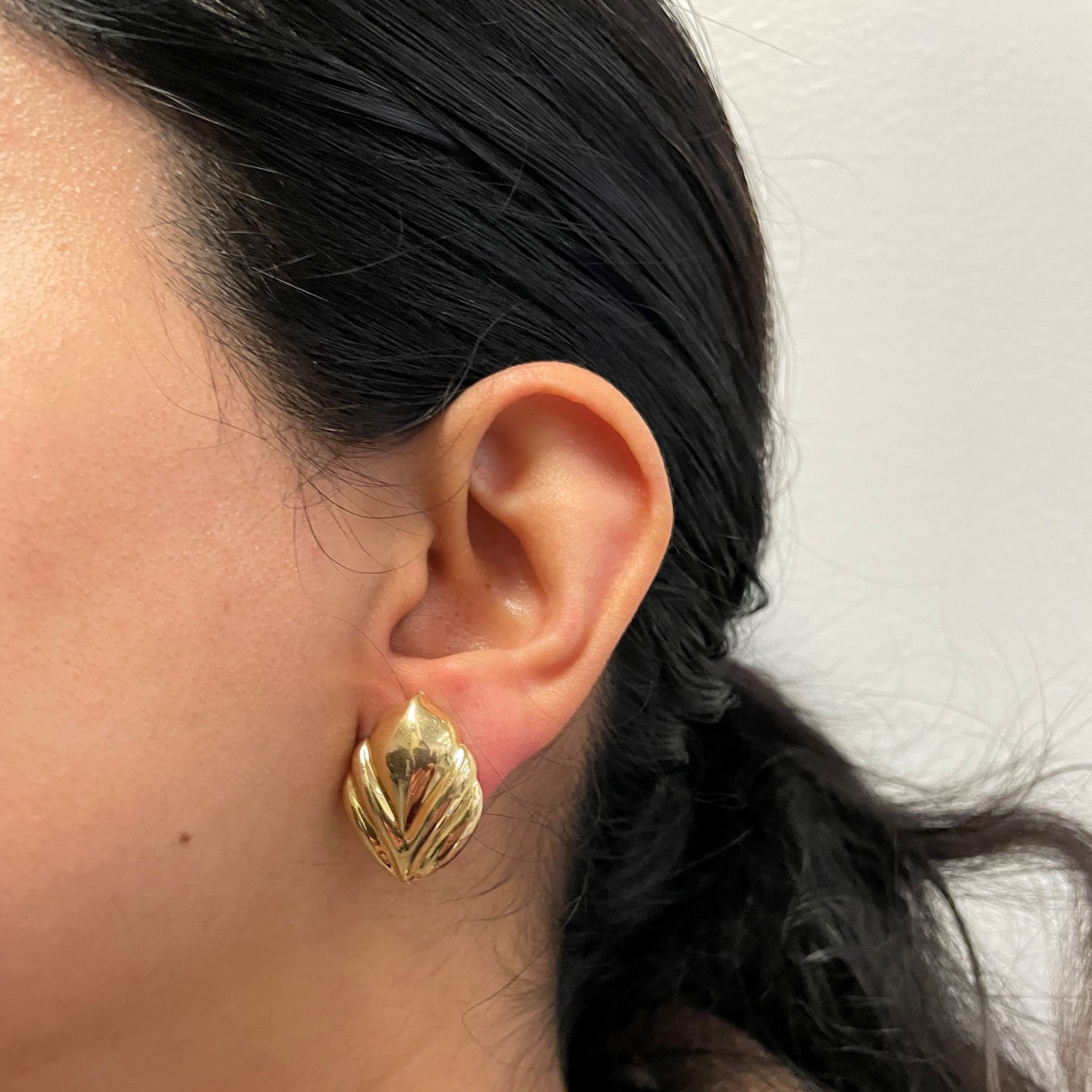 Textured Clip Stud Earrings |