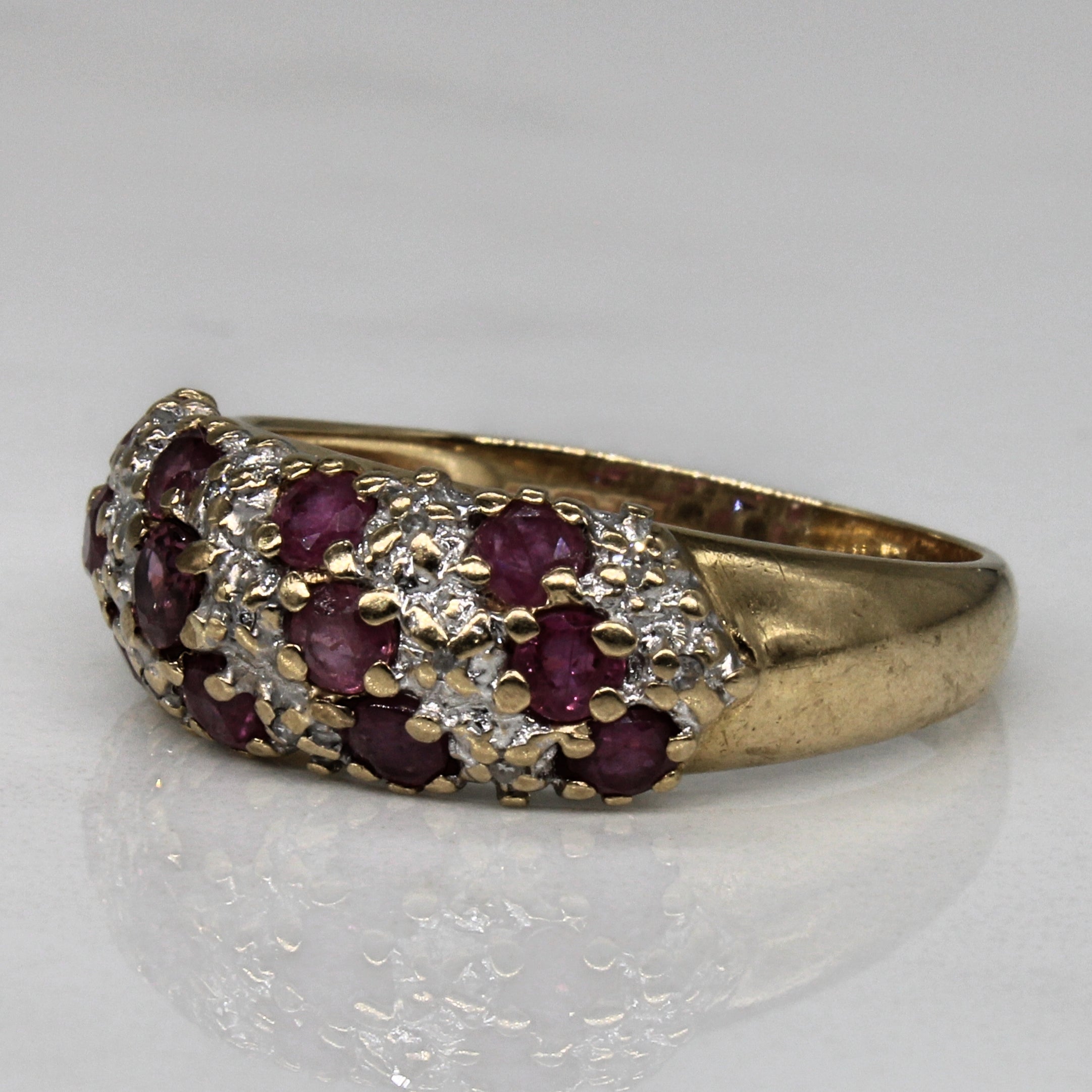 Ruby & Diamond Cocktail Ring | 0.75ctw, 0.05ctw | SZ 7.75 |