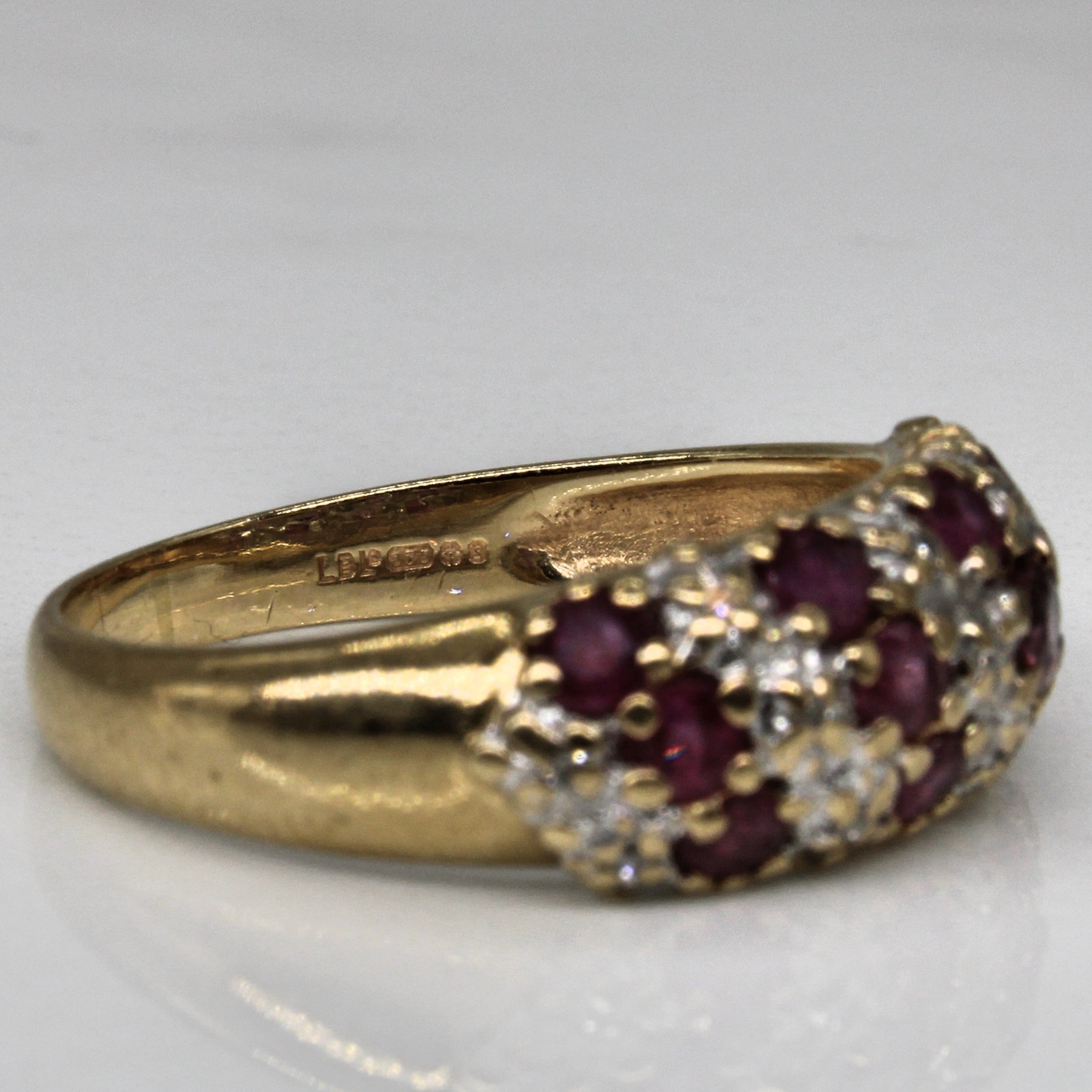 Ruby & Diamond Cocktail Ring | 0.75ctw, 0.05ctw | SZ 7.75 |