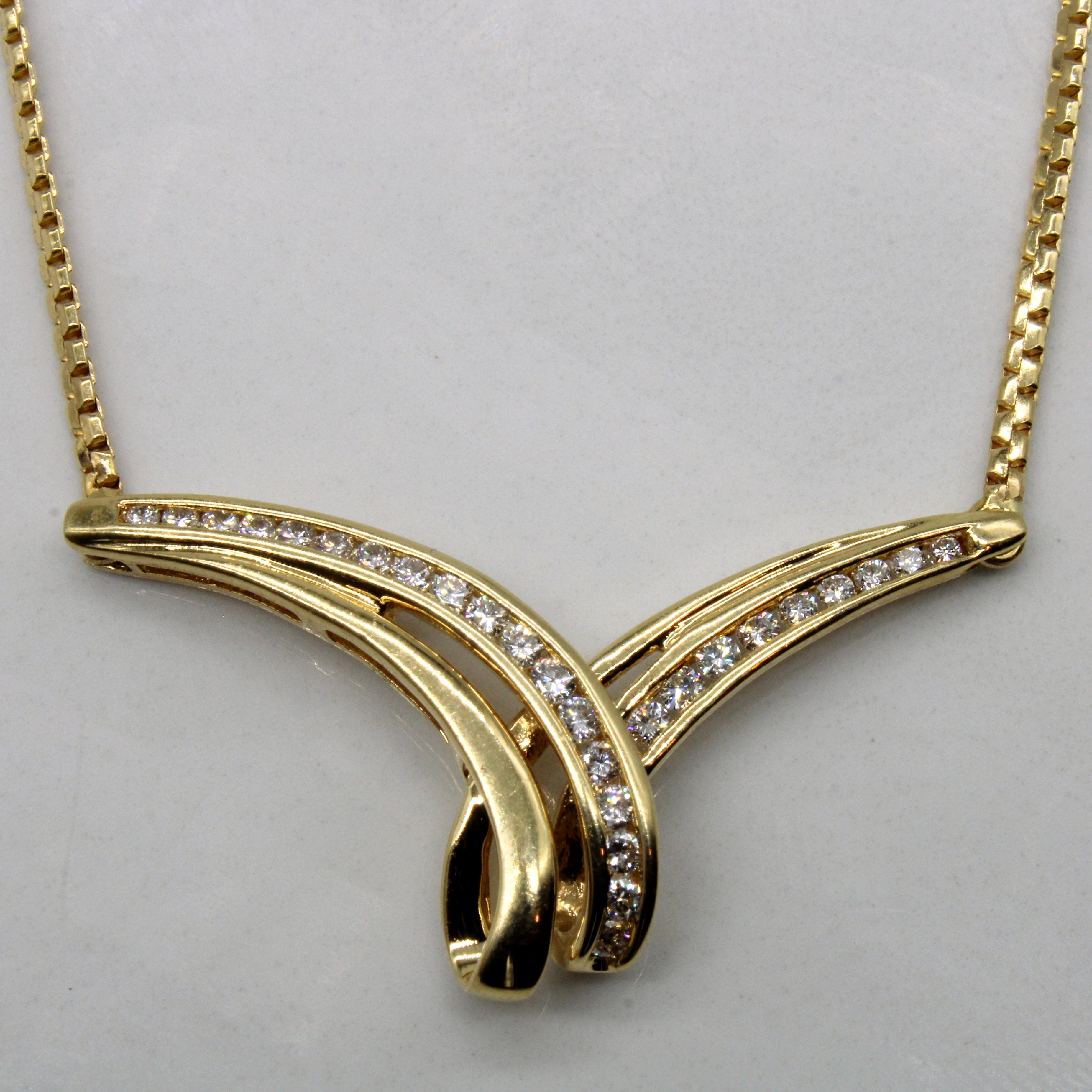 Channel Set Diamond Necklace | 0.21ctw | 16" |