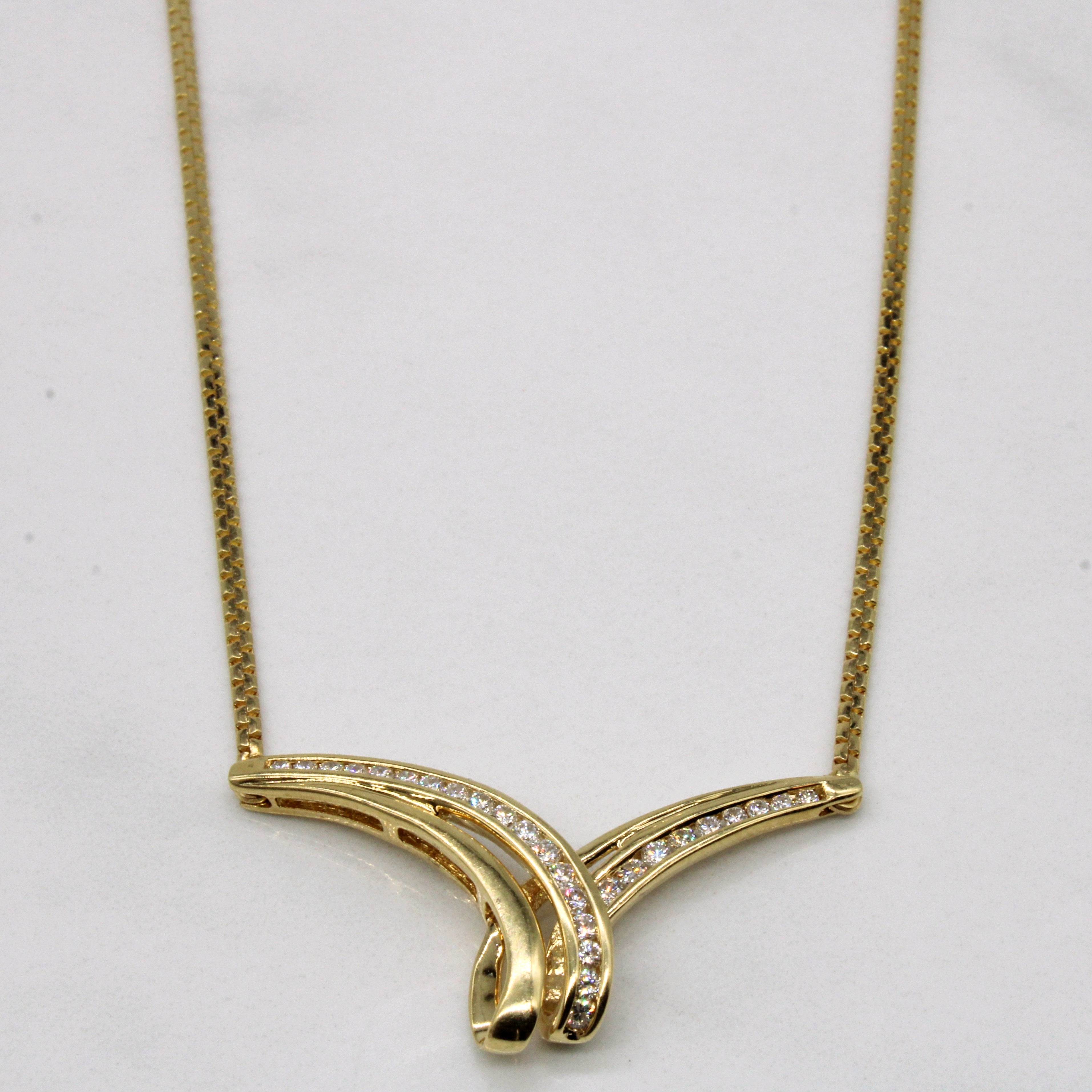 Channel Set Diamond Necklace | 0.21ctw | 16" |