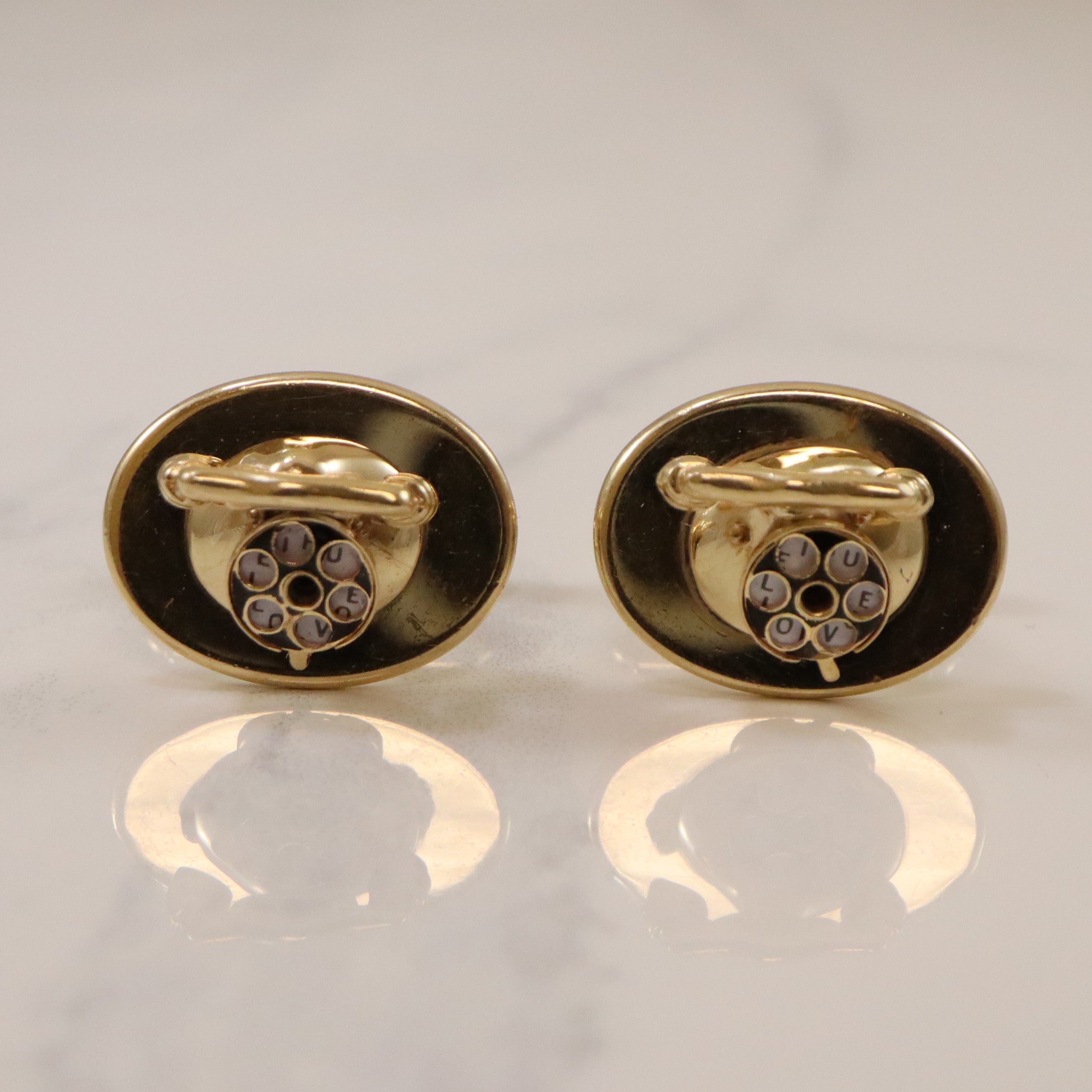 1940s Rotary Phone 'I Love You' Cufflinks |