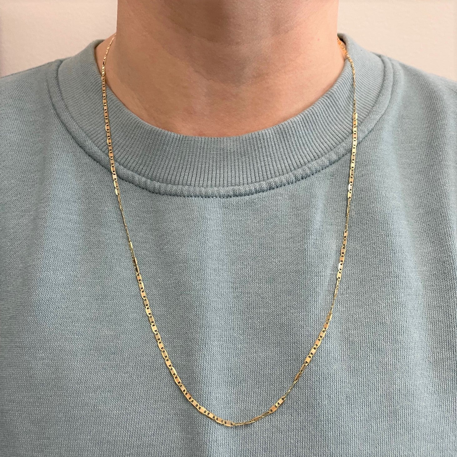18k Tri Tone Gold Anchor Chain | 22" |