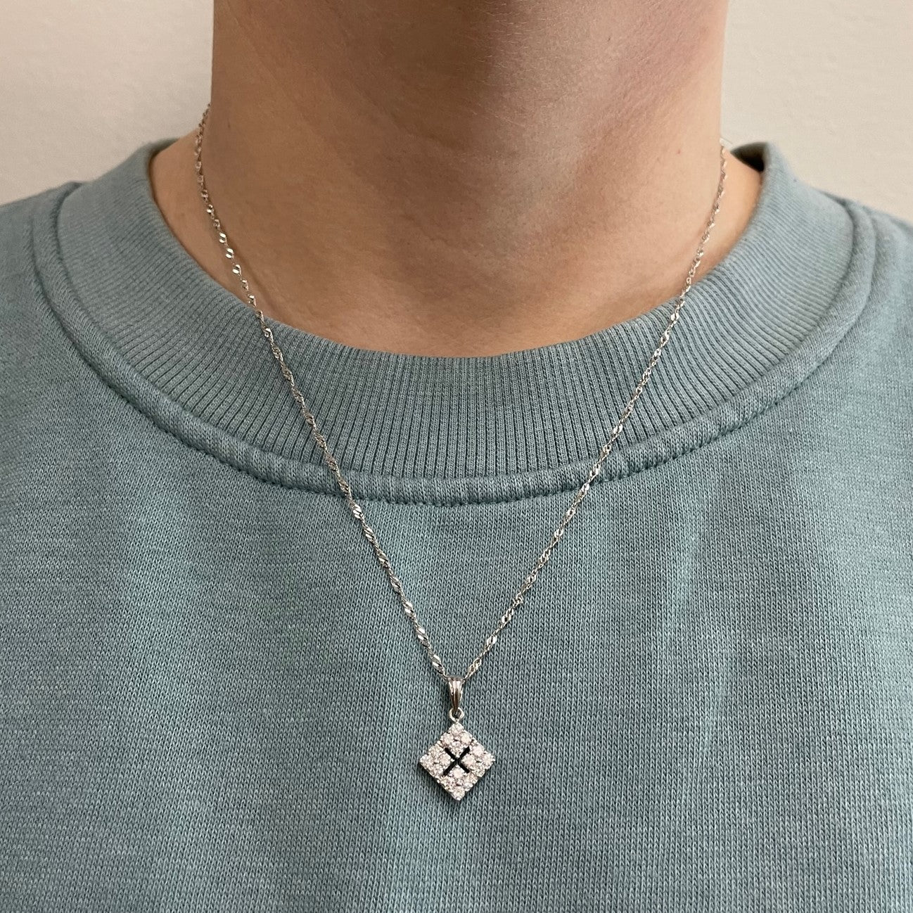 Cluster Diamond Necklace | 0.53ctw | 18"|