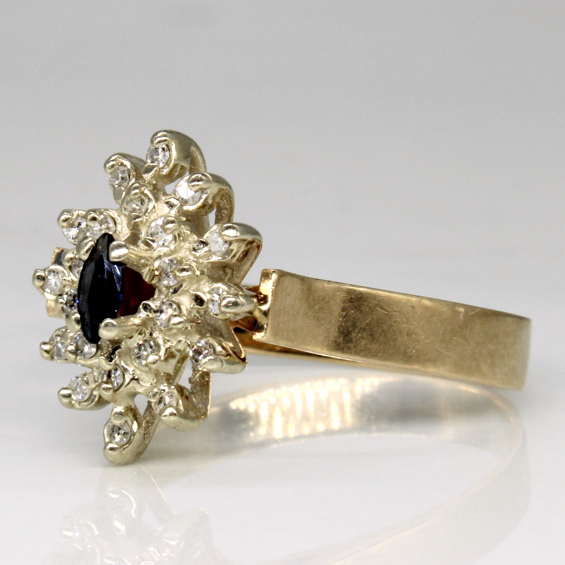 Marquise Sapphire Cluster Ring | 0.11ctw, 0.07ct | SZ 9.25 |
