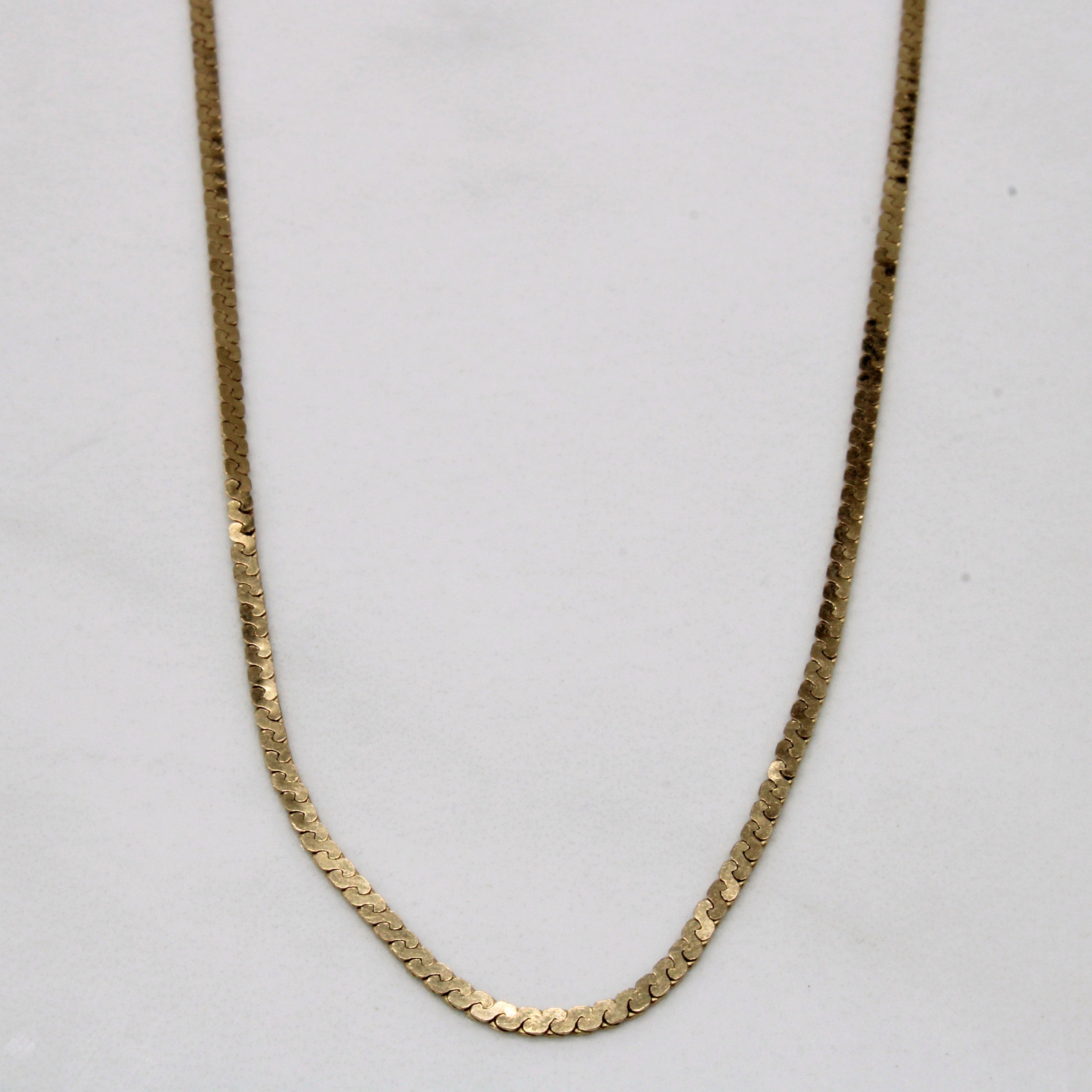 10k Yellow Gold S Link Chain | 28" |