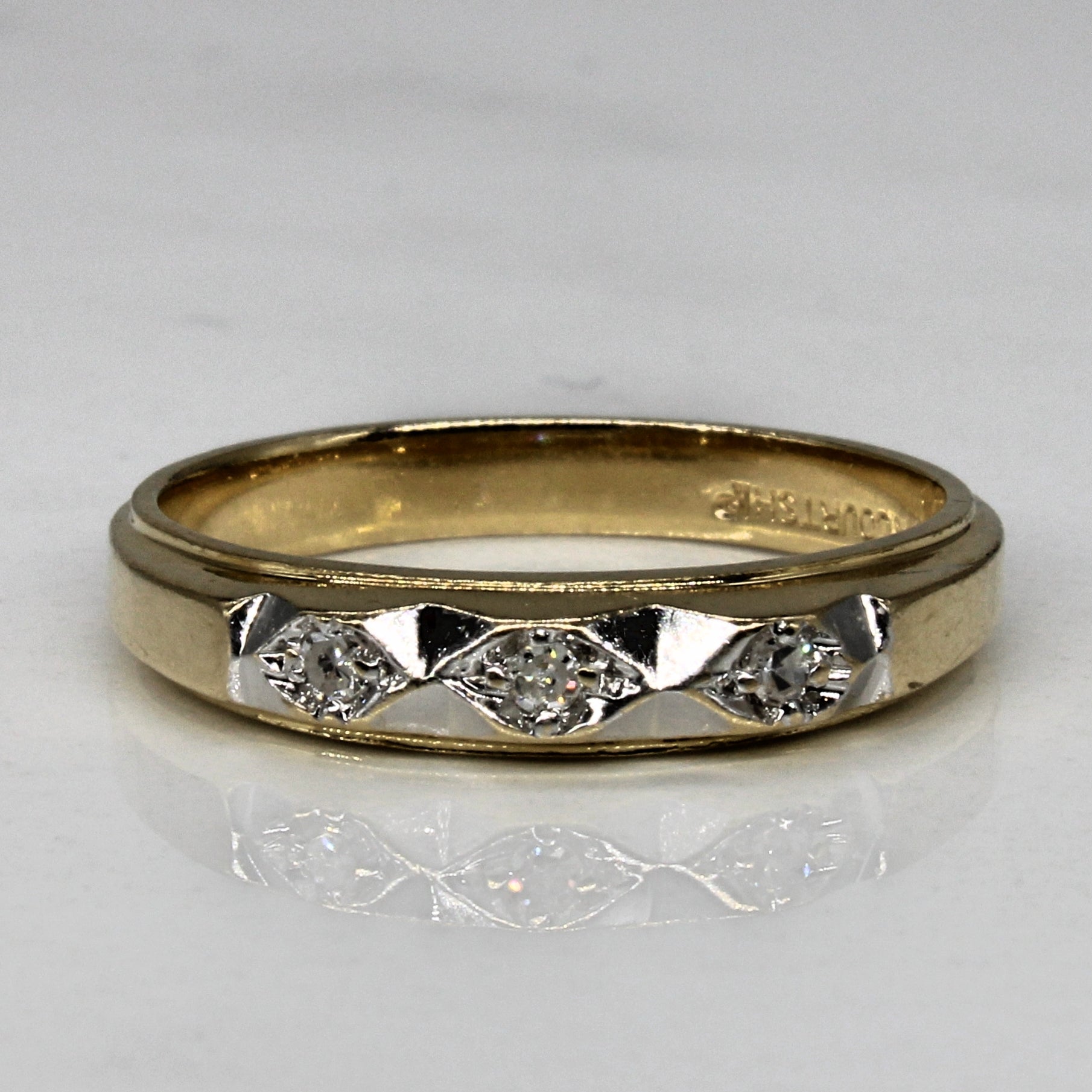 1930s Diamond Three Stone Ring | 0.03ctw | SZ 6 |
