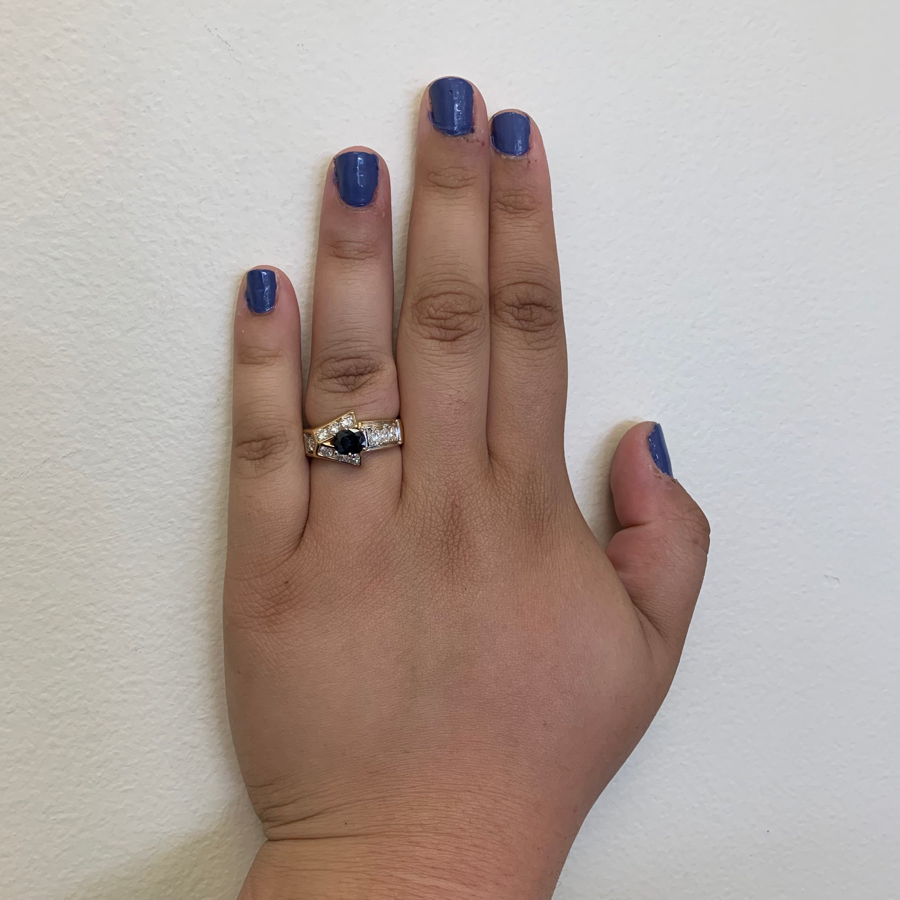Semi Split Sapphire & Diamond Ring | 0.88ct, 0.40ctw | SZ 8.75 |