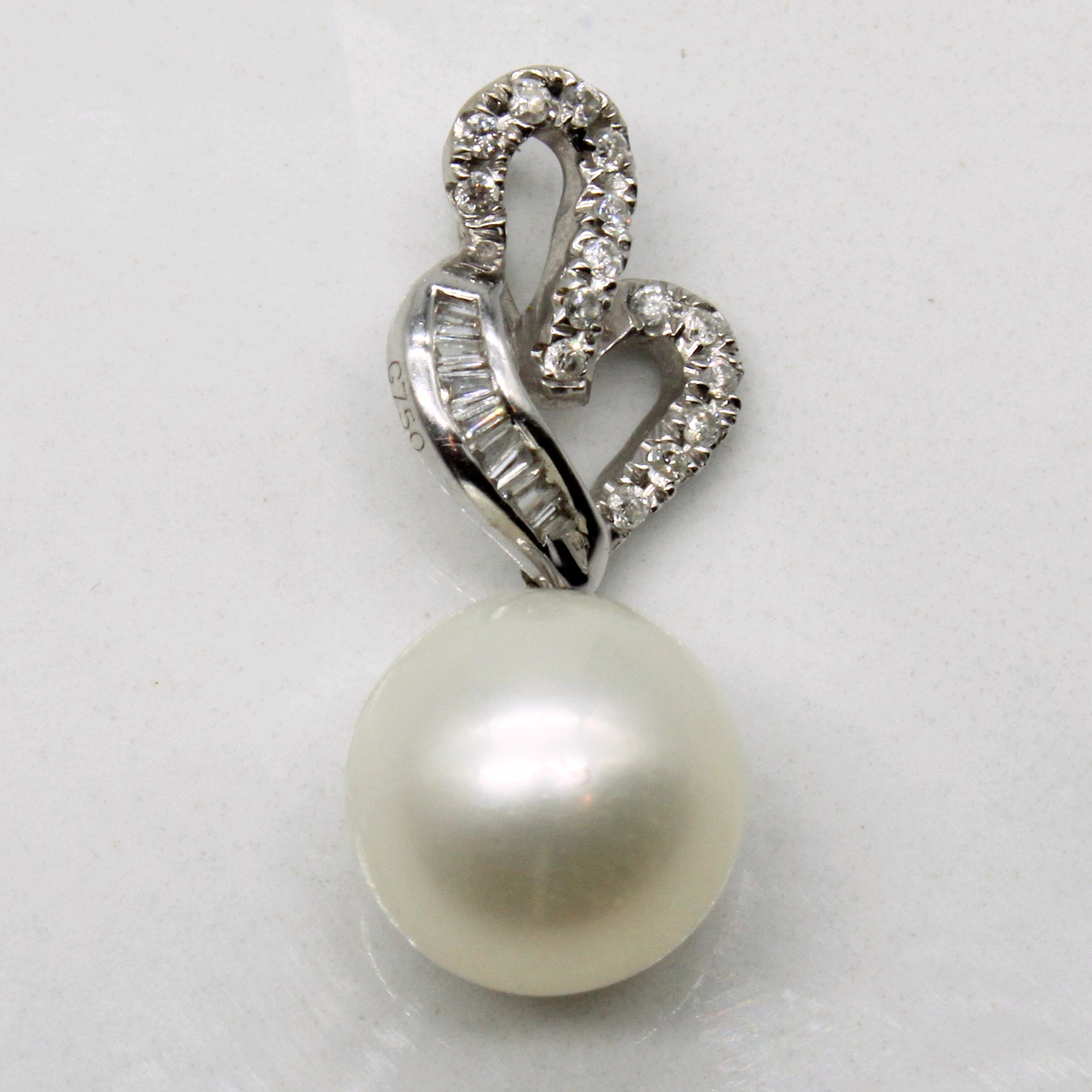 Pearl & Diamond Drop Pendant | 0.11ctw |