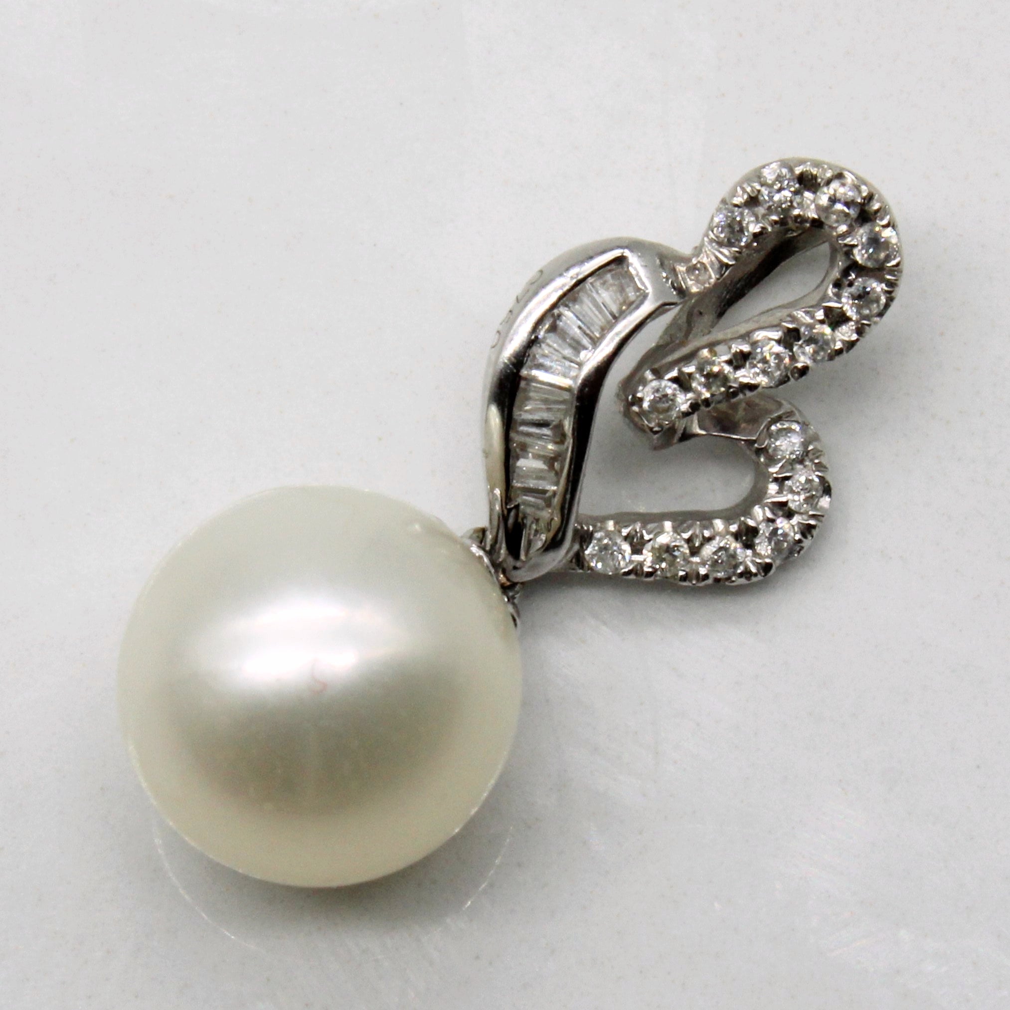 Pearl & Diamond Drop Pendant | 0.11ctw |