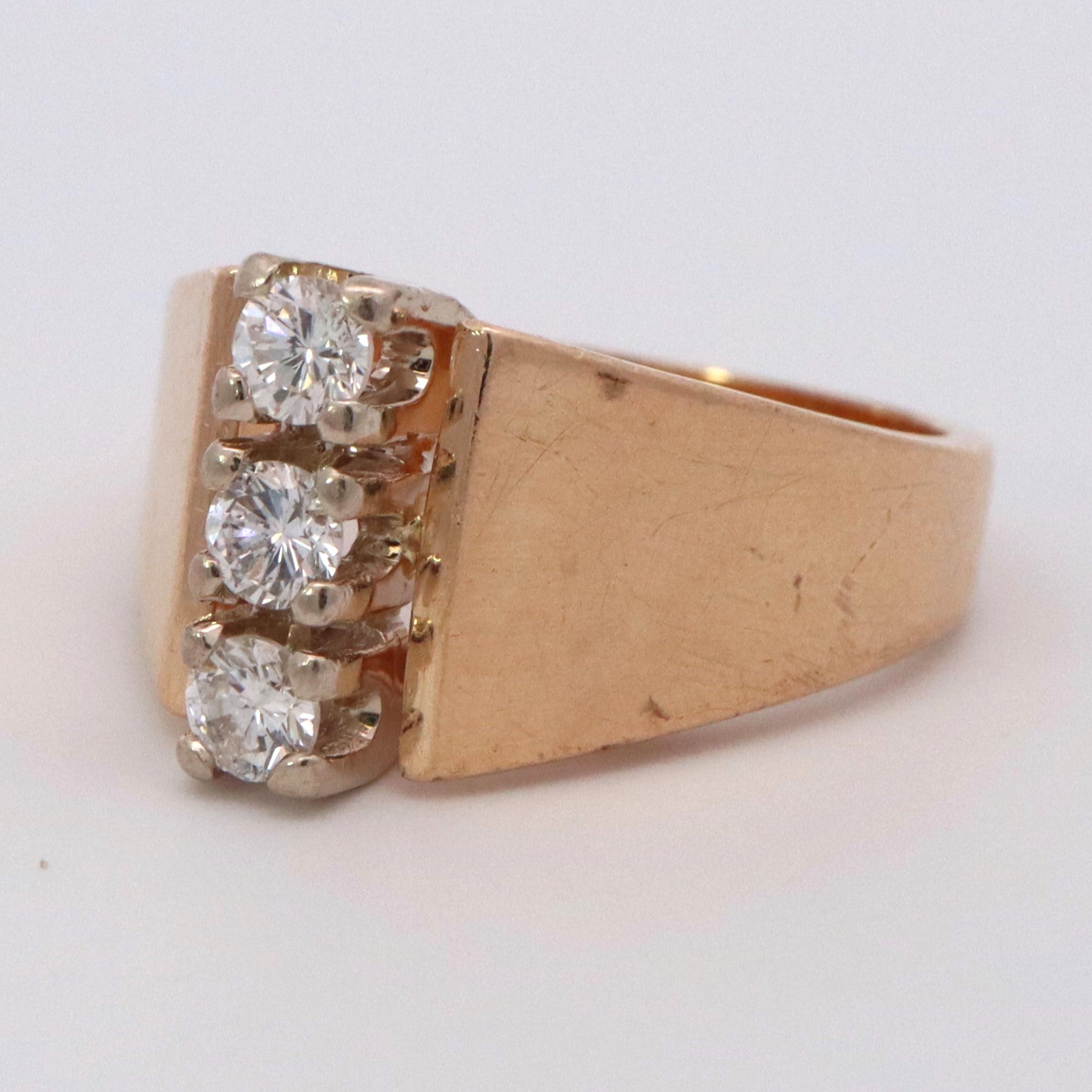 Vertical Three Stone Diamond Ring | 0.36ctw | SZ 6 |