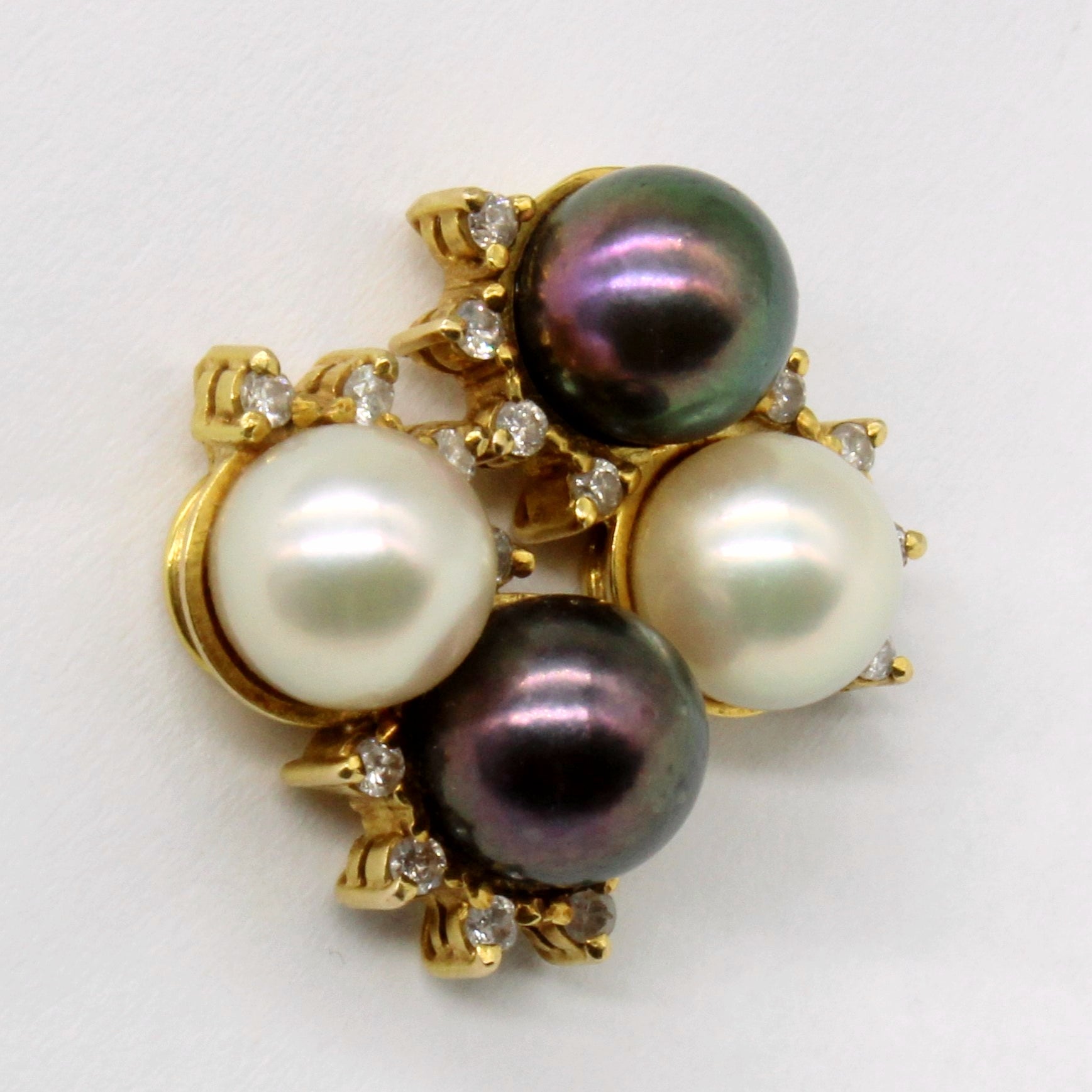 Pearl & Diamond Earrings | 0.16ctw |