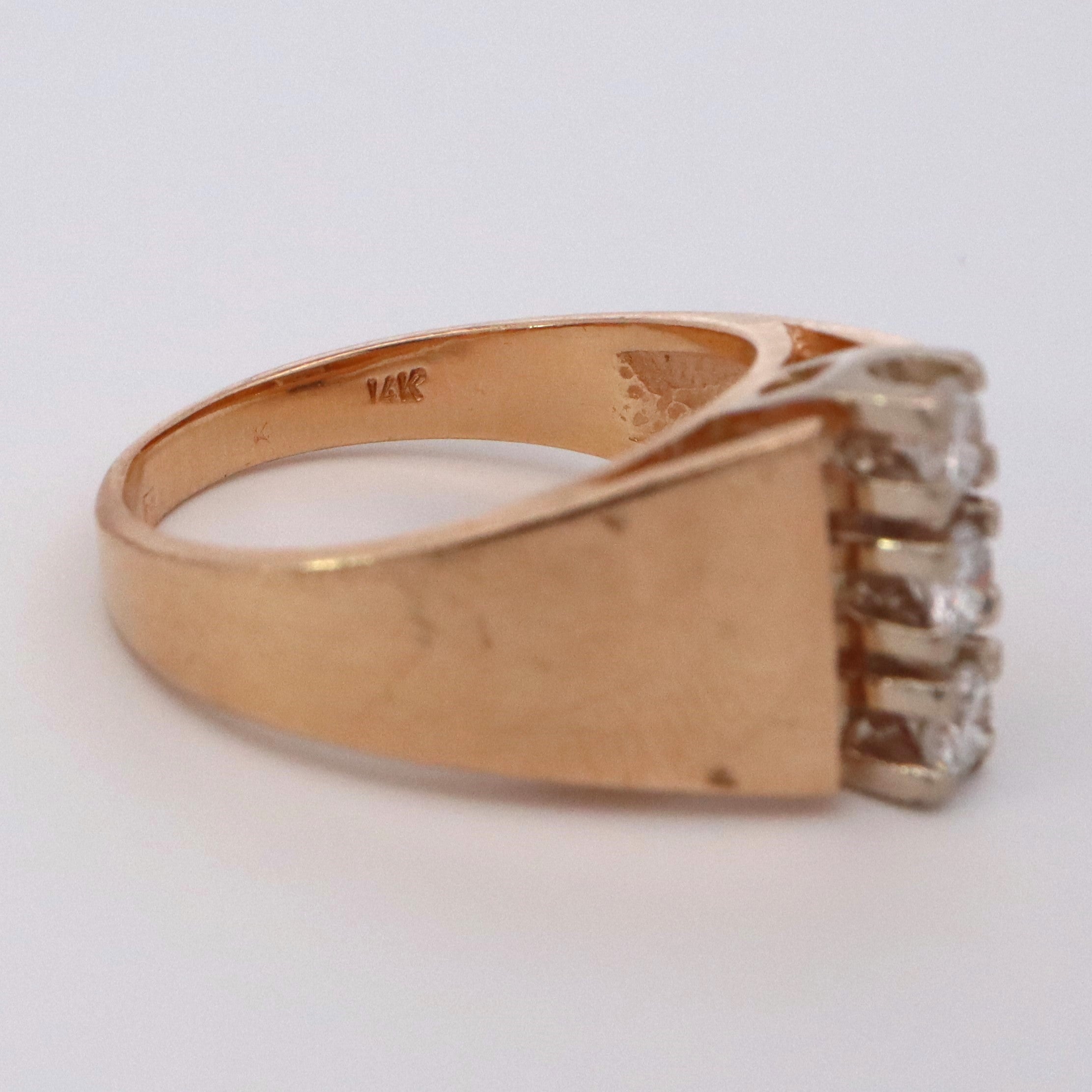 Vertical Three Stone Diamond Ring | 0.36ctw | SZ 6 |