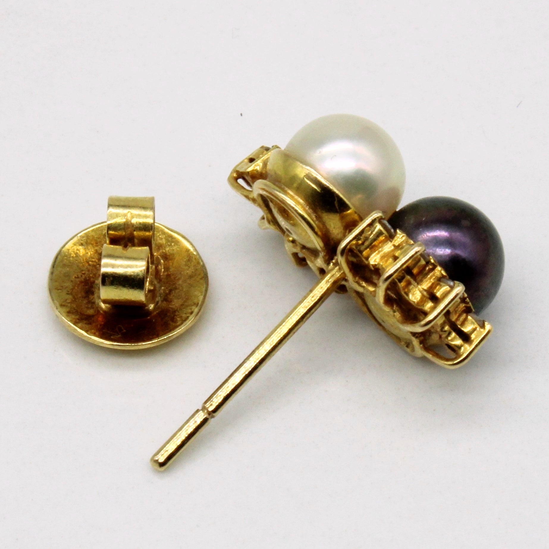 Pearl & Diamond Earrings | 0.16ctw |