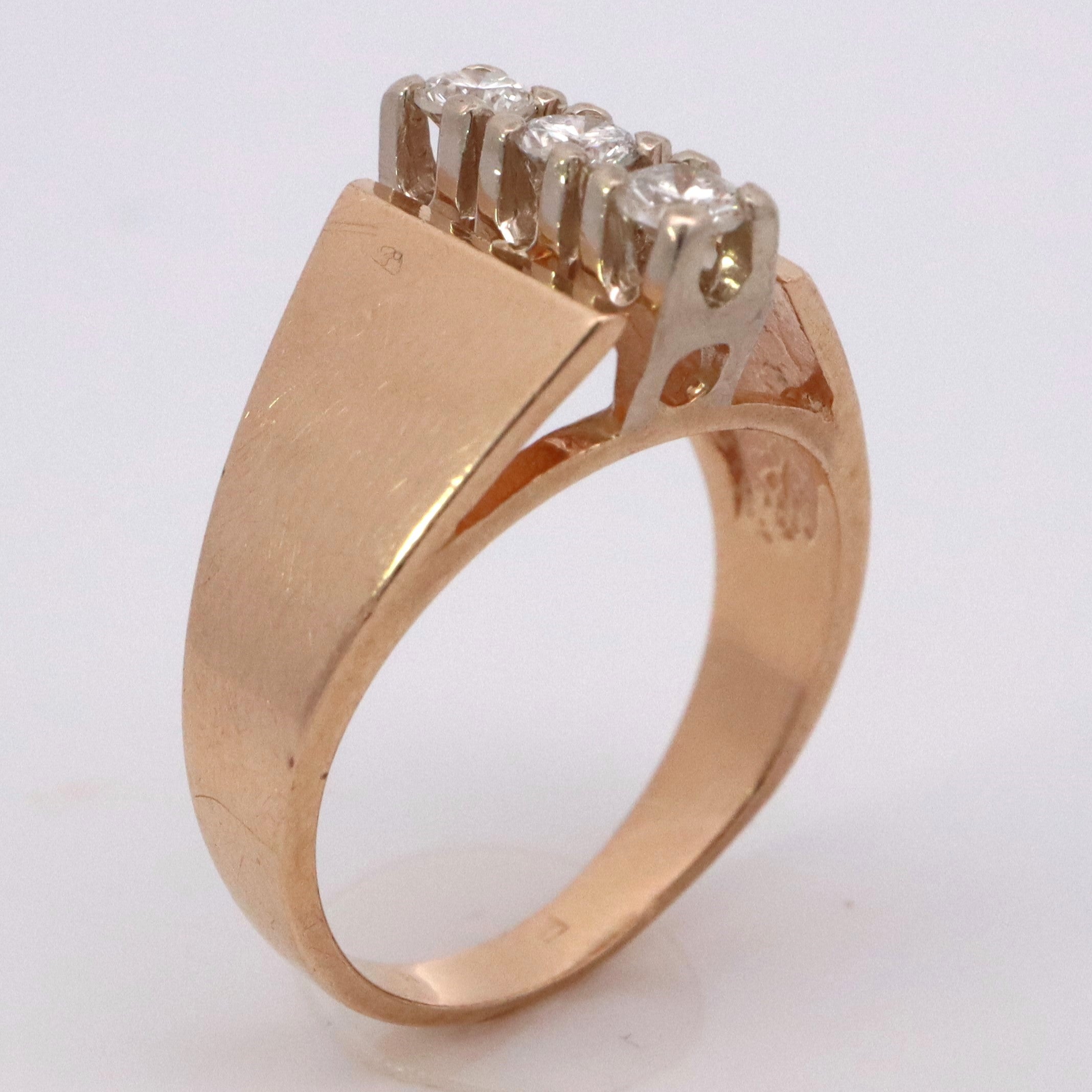 Vertical Three Stone Diamond Ring | 0.36ctw | SZ 6 |
