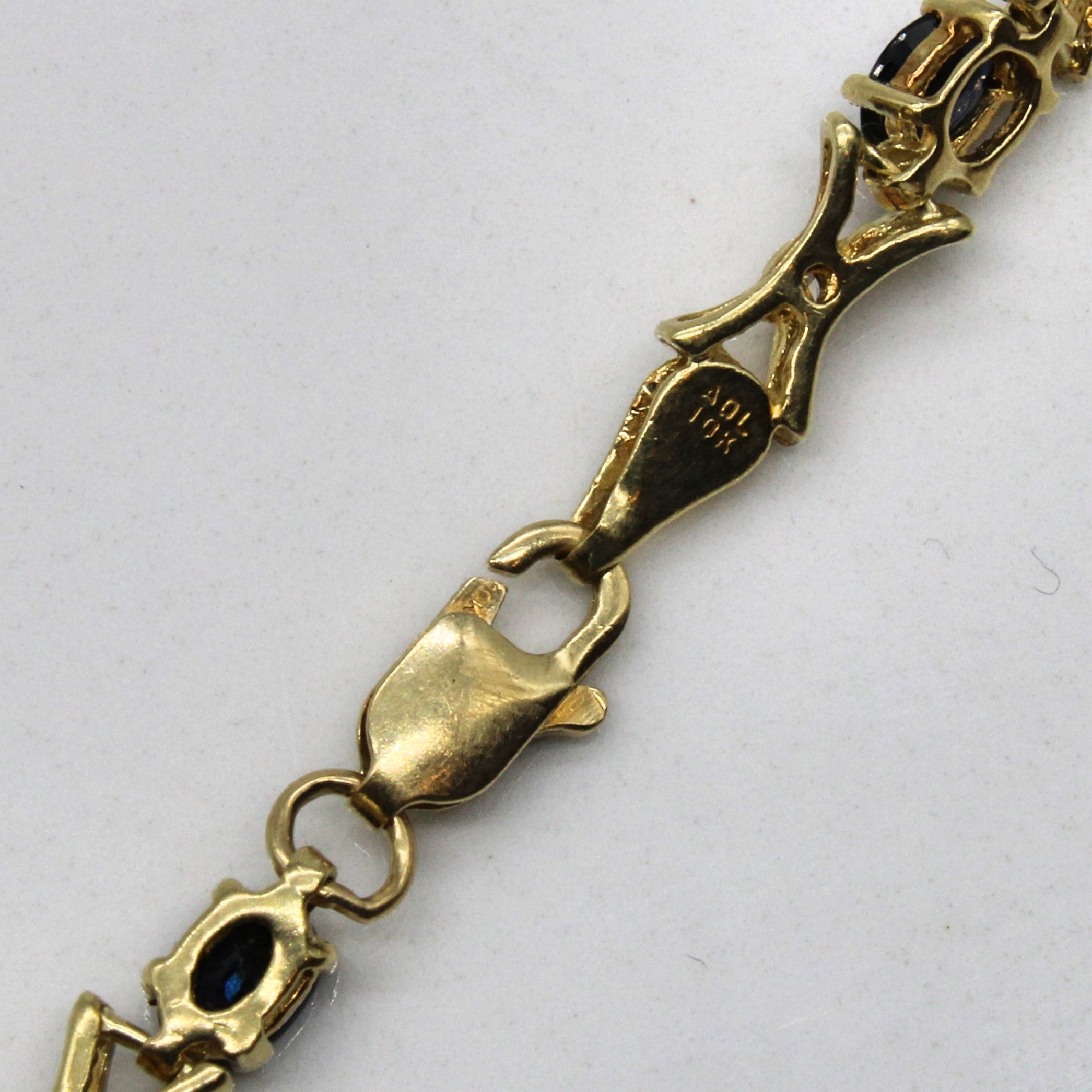 Sapphire & Diamond Gemstone Bracelet | 2.40ctw, 0.04ctw | 7.5" |