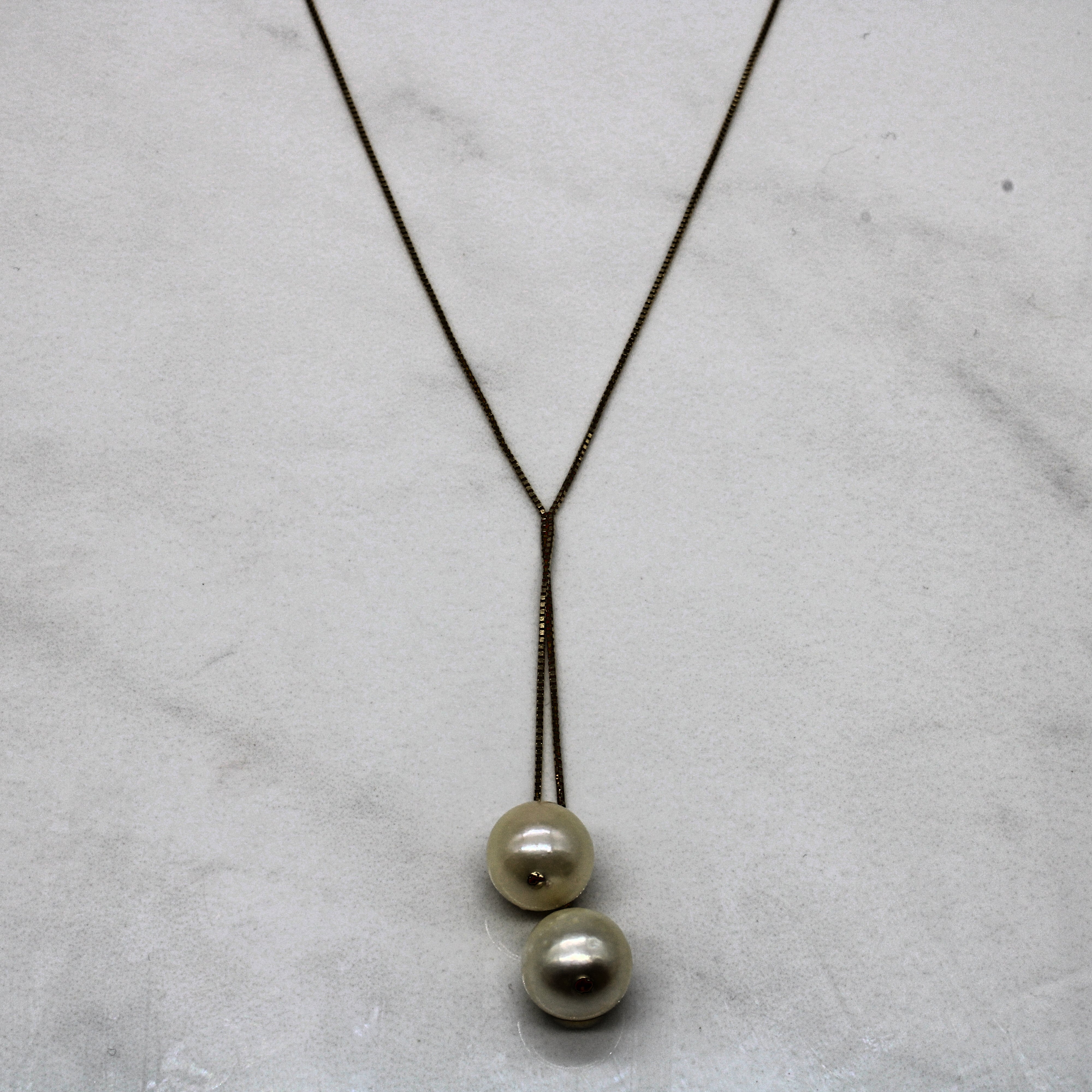 Pearl Lariat Style Necklace | 17" |