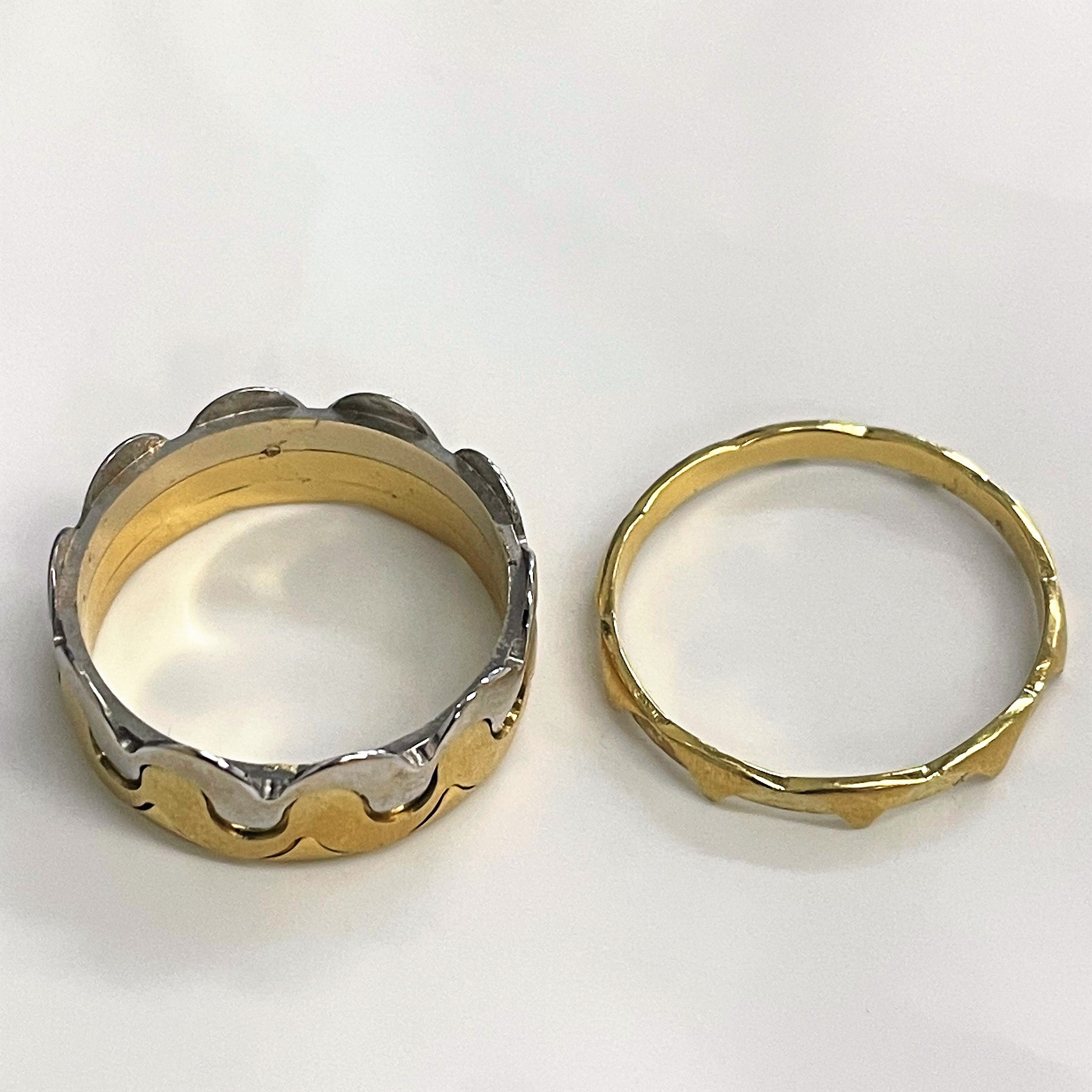 Interlocking Two Tone Wave Band | SZ 7.5 |