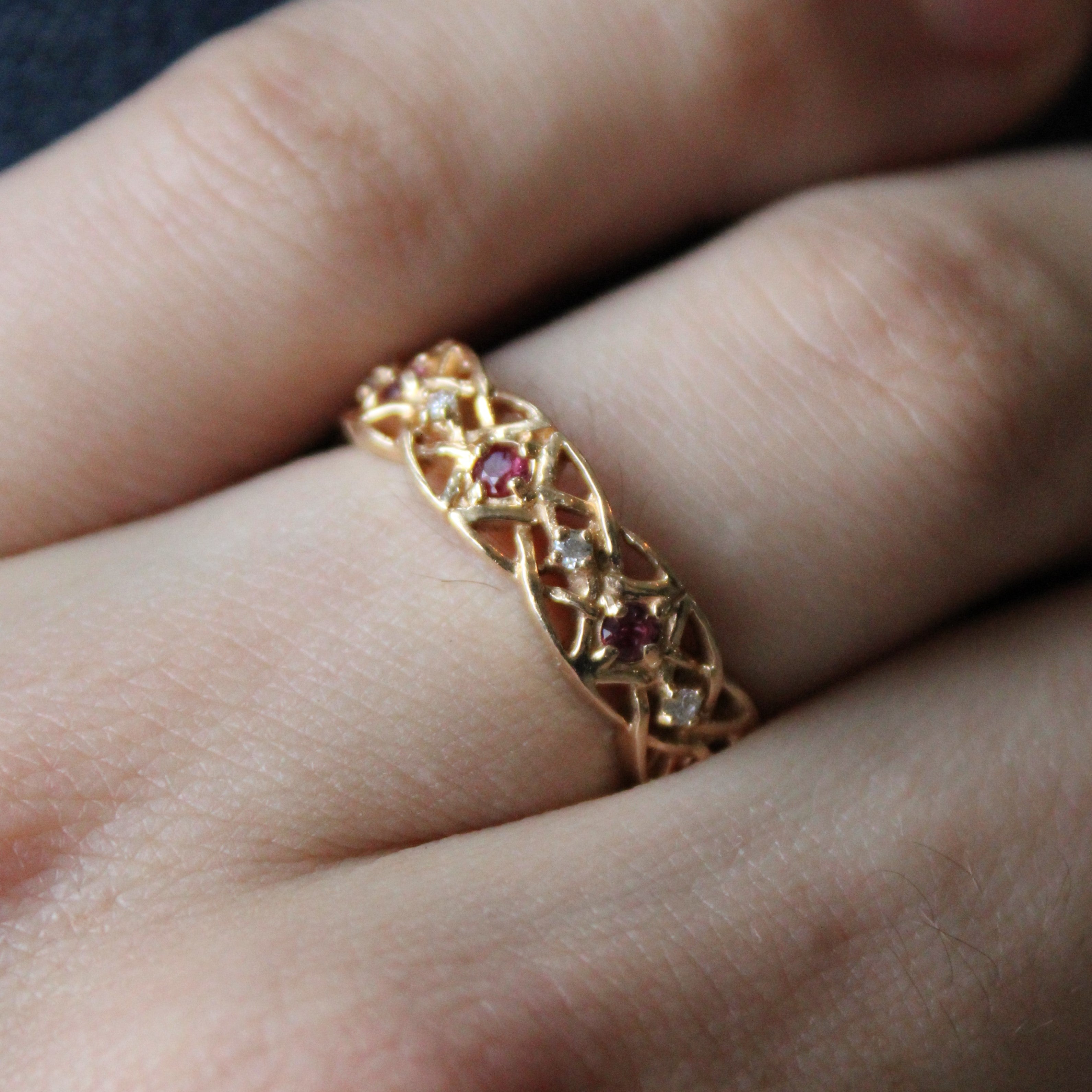 'Givenchy' Ruby & Diamond Ring | 0.48ctw, 0.08ctw | SZ 8 |