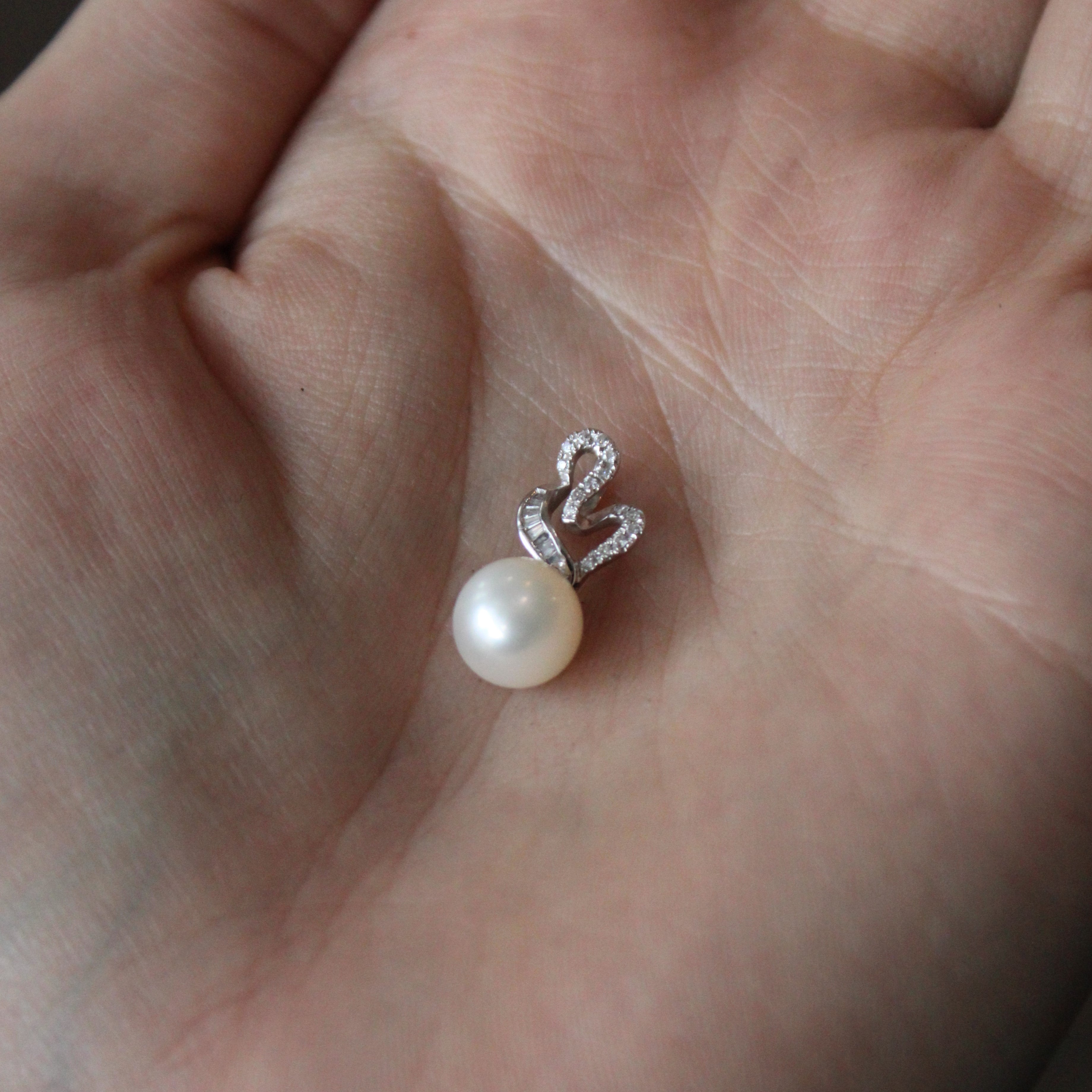 Pearl & Diamond Drop Pendant | 0.11ctw |