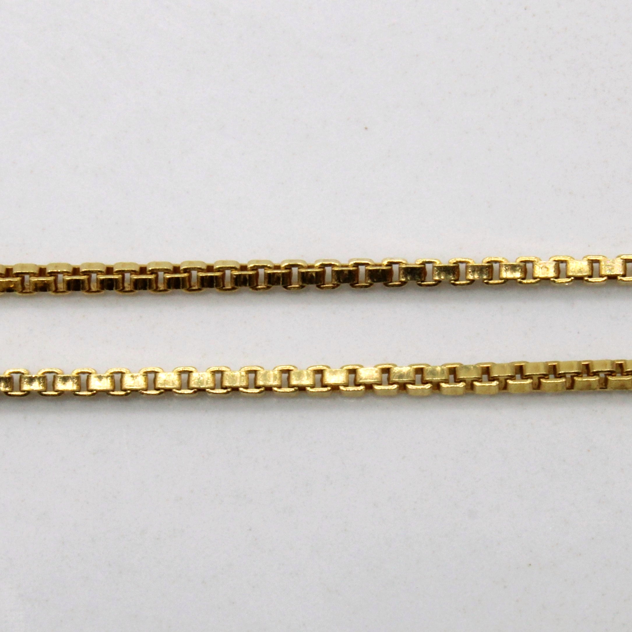 18k Yellow Gold Box Link Chain | 23" |