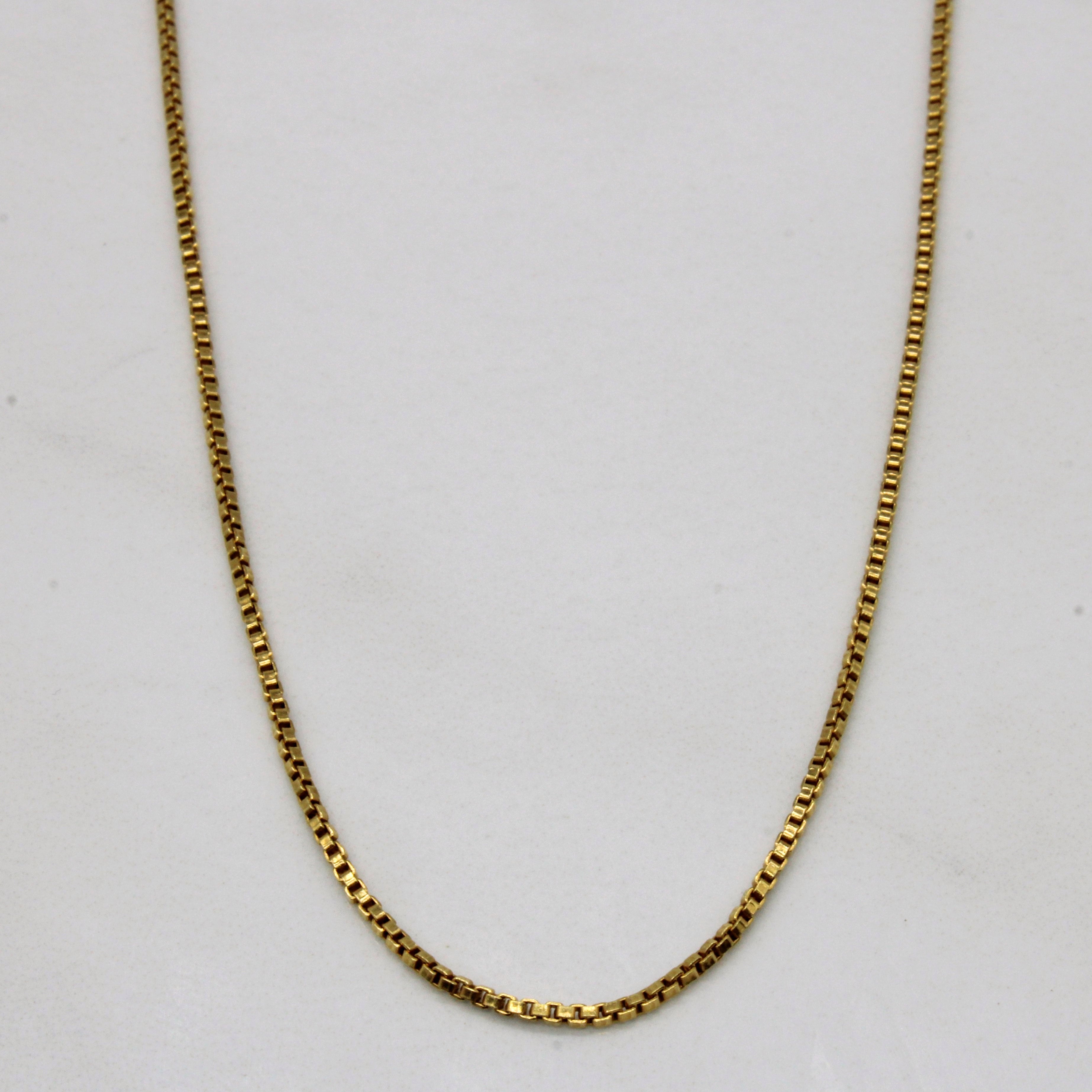 18k Yellow Gold Box Link Chain | 23" |